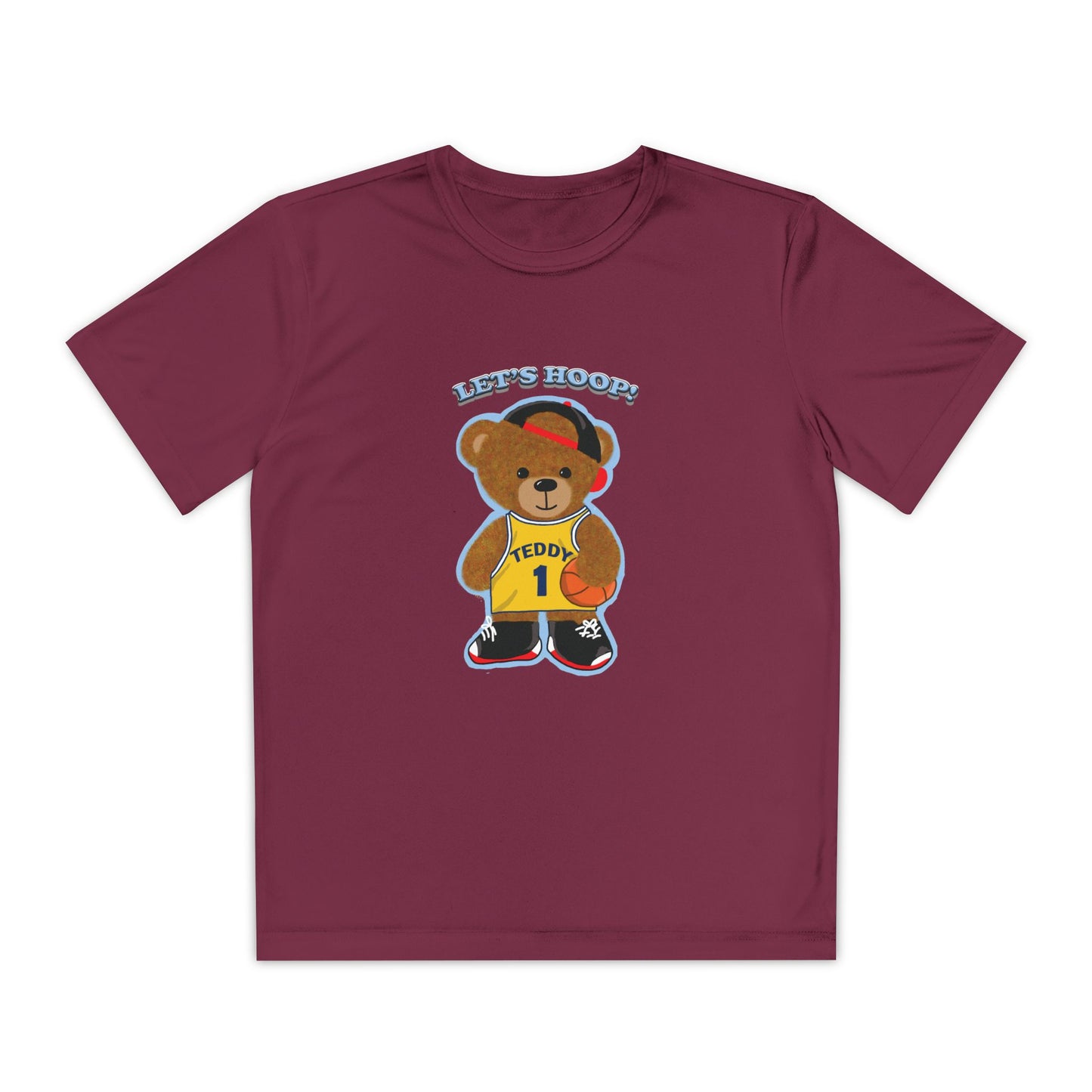 Youth Basketball Bear Tee, Fun Graphic Shirt, Kids Sports Apparel, Birthday Gift, Back to School Outfit, Teddy Bear Design