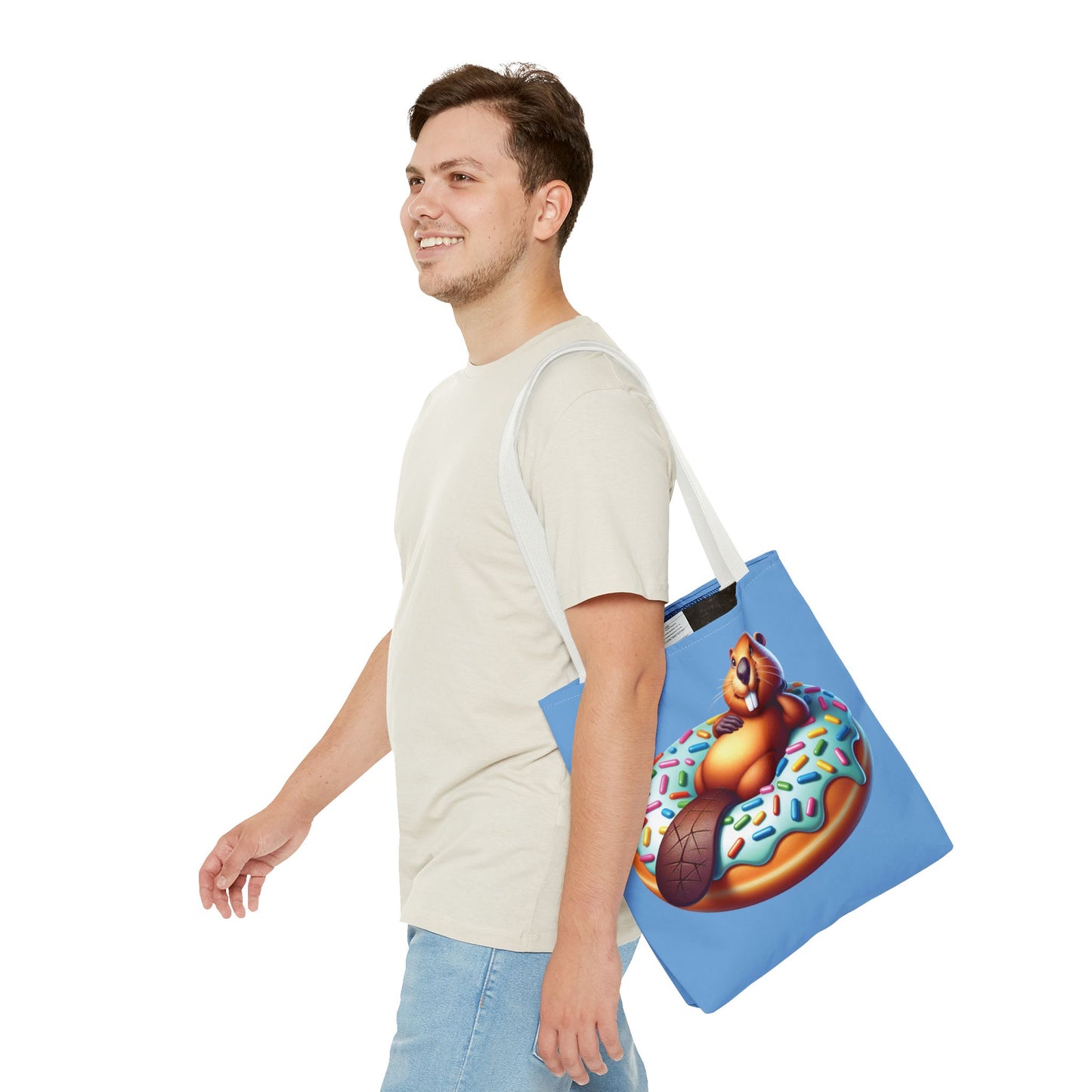 Tote Bag - Beaver Donut Design