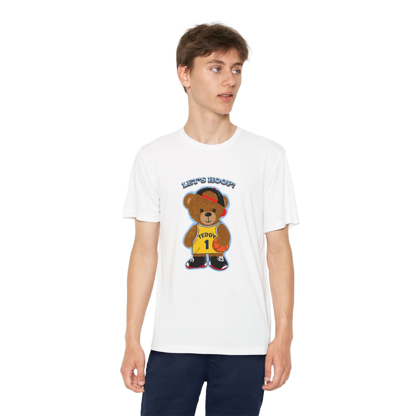 Youth Basketball Bear Tee, Fun Graphic Shirt, Kids Sports Apparel, Birthday Gift, Back to School Outfit, Teddy Bear Design