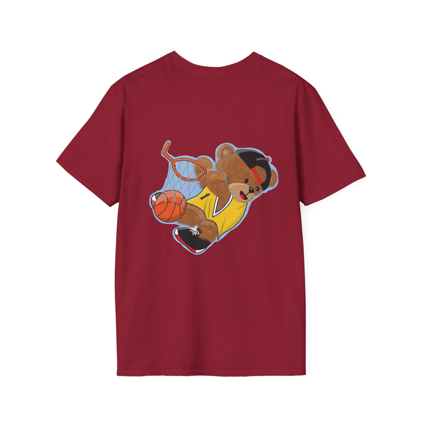Basketball Teddy Bear T-Shirt, Cute Unisex Tee, Sporty Gift Idea, Fun Playful Apparel, Birthday, Holiday, Casual Wear