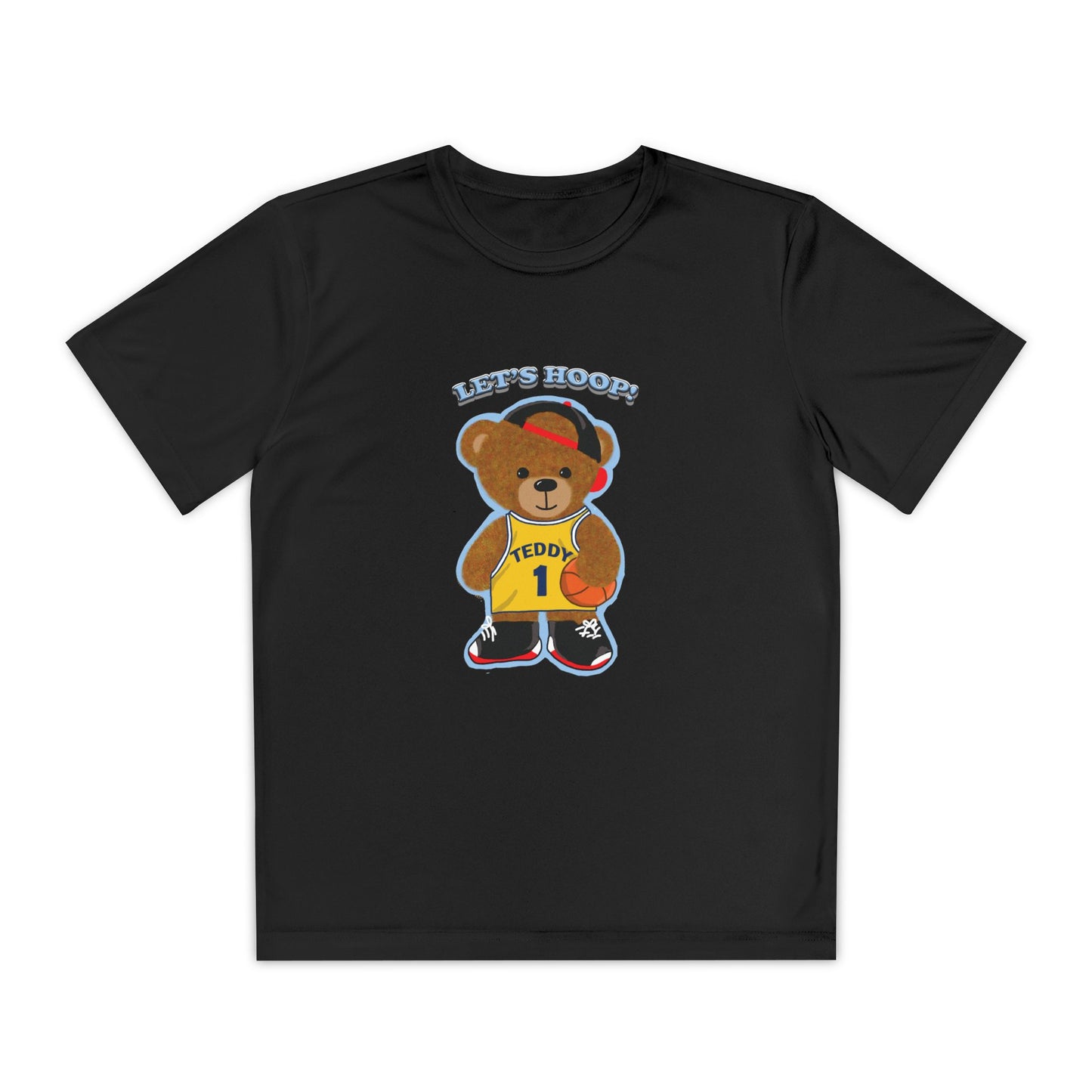 Youth Basketball Bear Tee, Fun Graphic Shirt, Kids Sports Apparel, Birthday Gift, Back to School Outfit, Teddy Bear Design