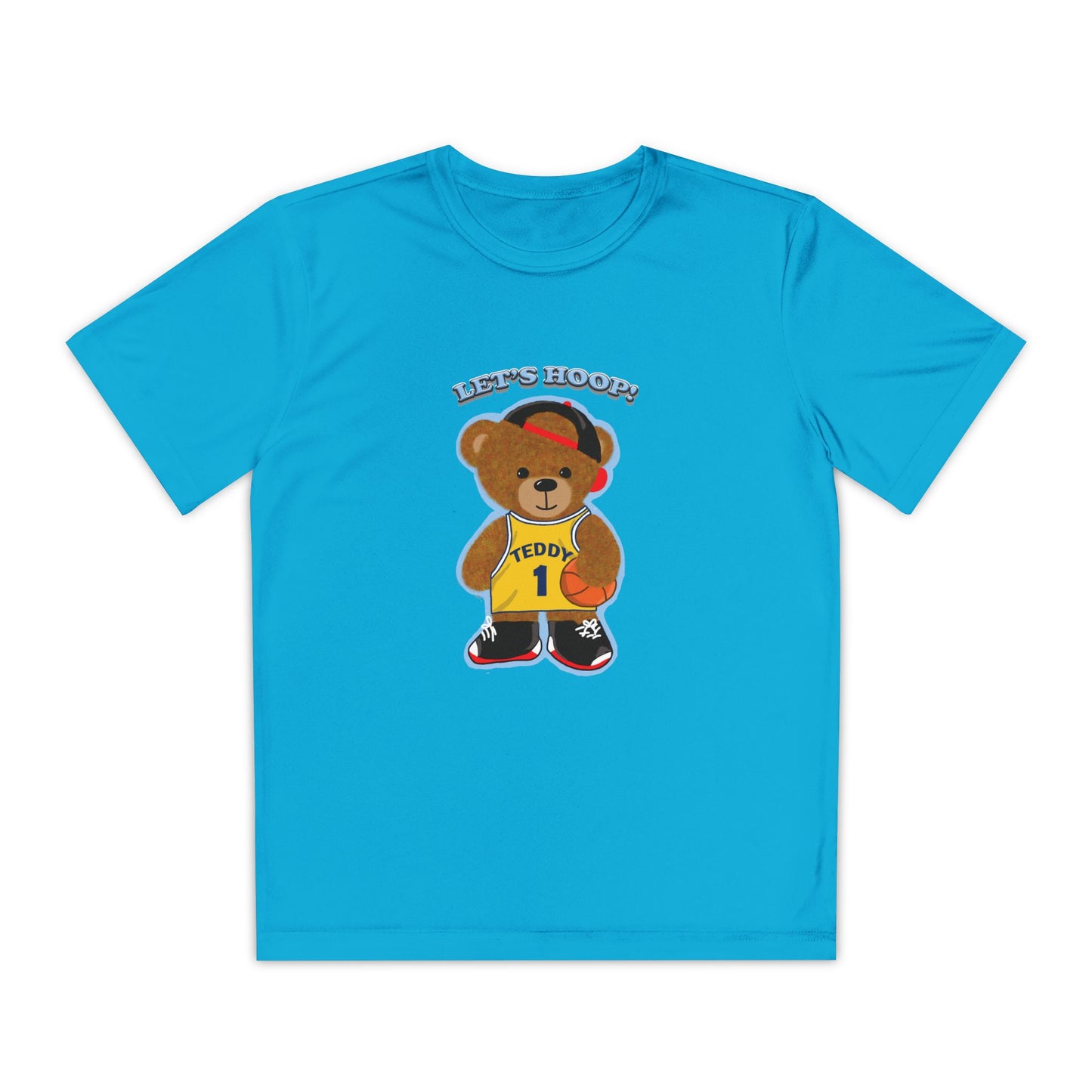Youth Basketball Bear Tee, Fun Graphic Shirt, Kids Sports Apparel, Birthday Gift, Back to School Outfit, Teddy Bear Design
