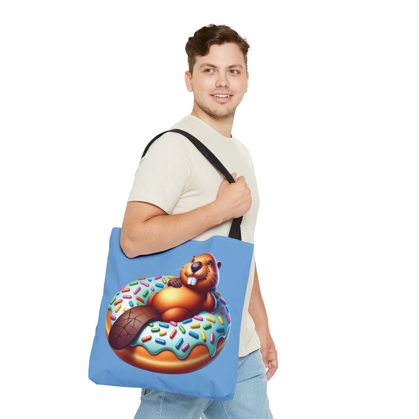 Tote Bag - Beaver Donut Design
