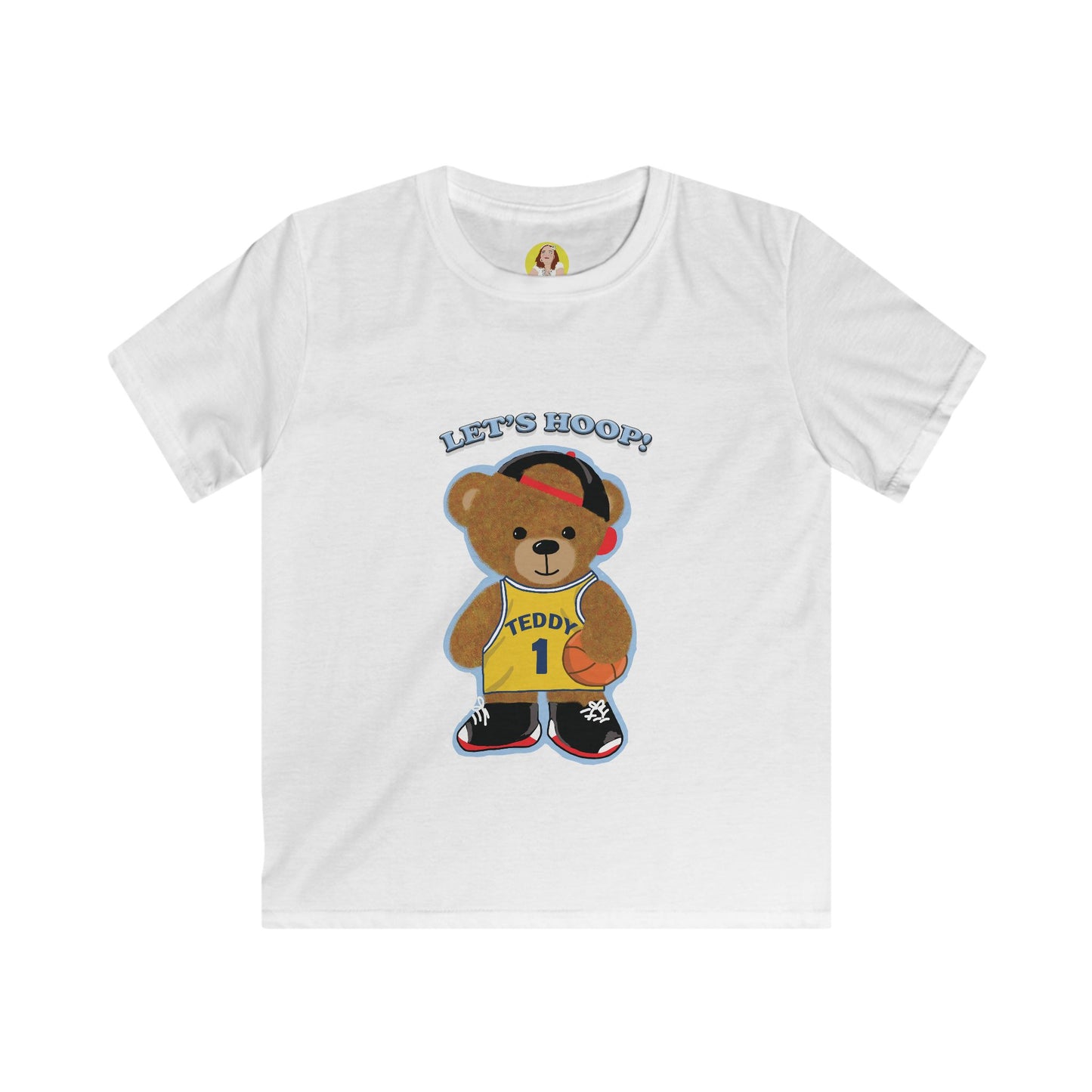 Cute Teddy Bear Basketball Tee for Kids, Fun Graphic Shirts, Summer Wear, Birthday Gift, Sports Apparel