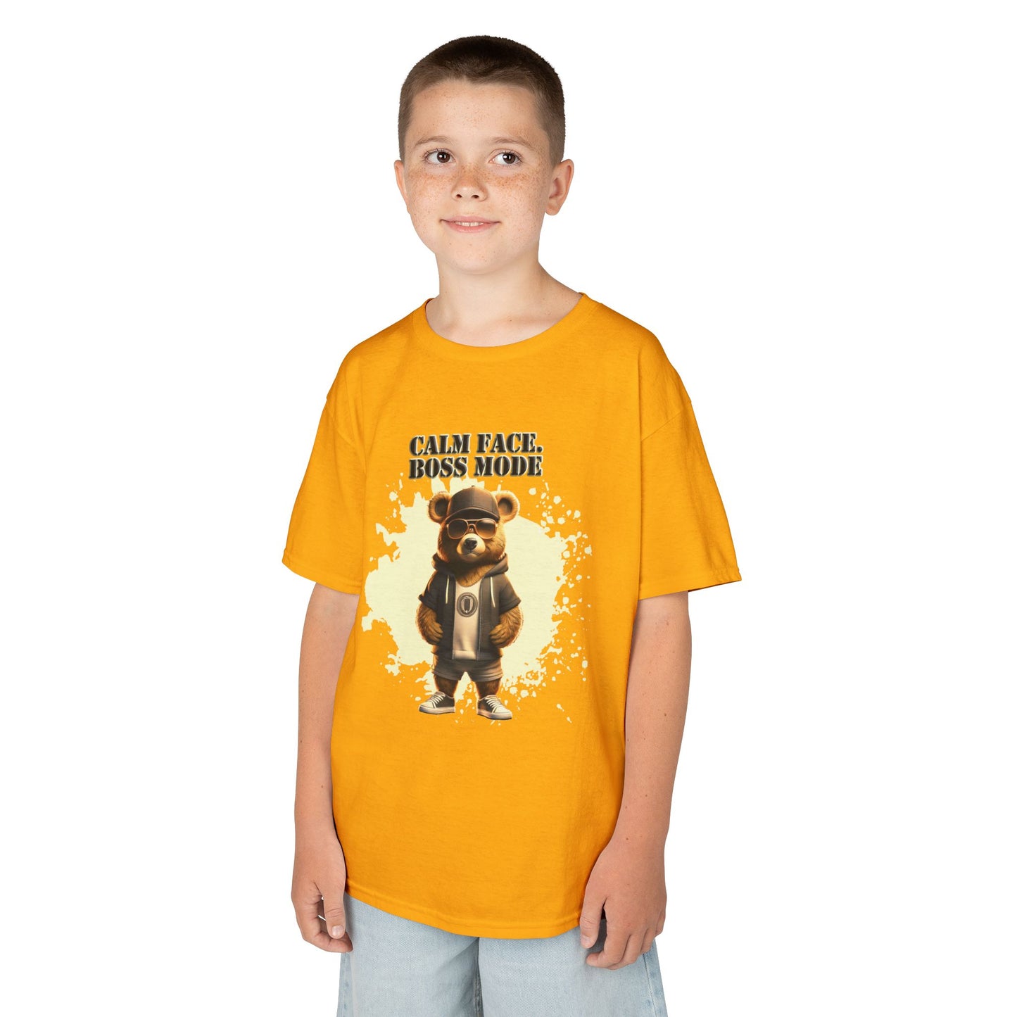 Kids Boss Mode Tee, Cute Kids T-Shirt, Fun Gift for Boys, Colorful Cotton Tee, Playful Apparel for Kids, Birthday Gift Idea