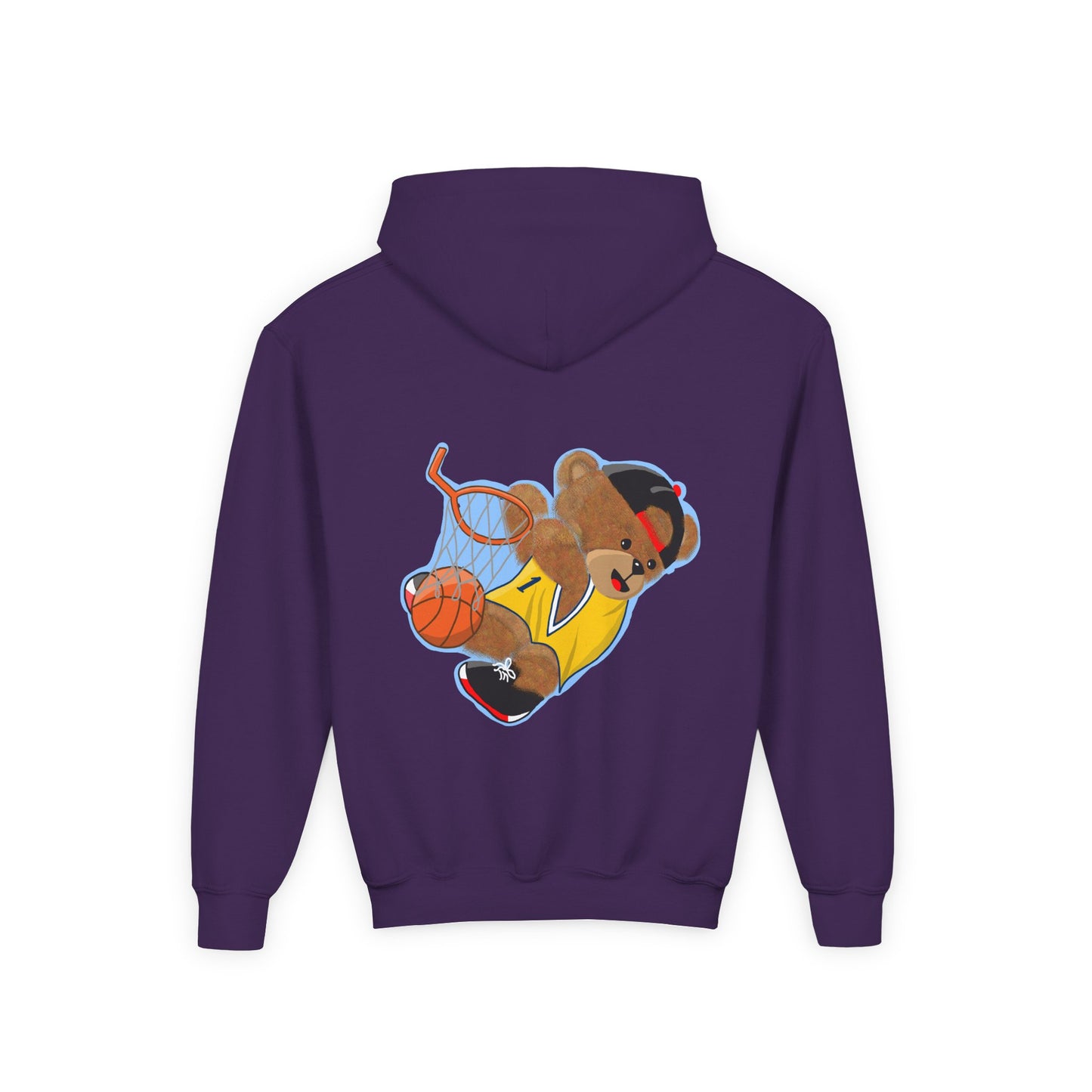 Basketball Bear Hoodie - Fun Youth Sweatshirt, Kids Sports Gift, Perfect for Birthdays, Playtime, and Celebrations