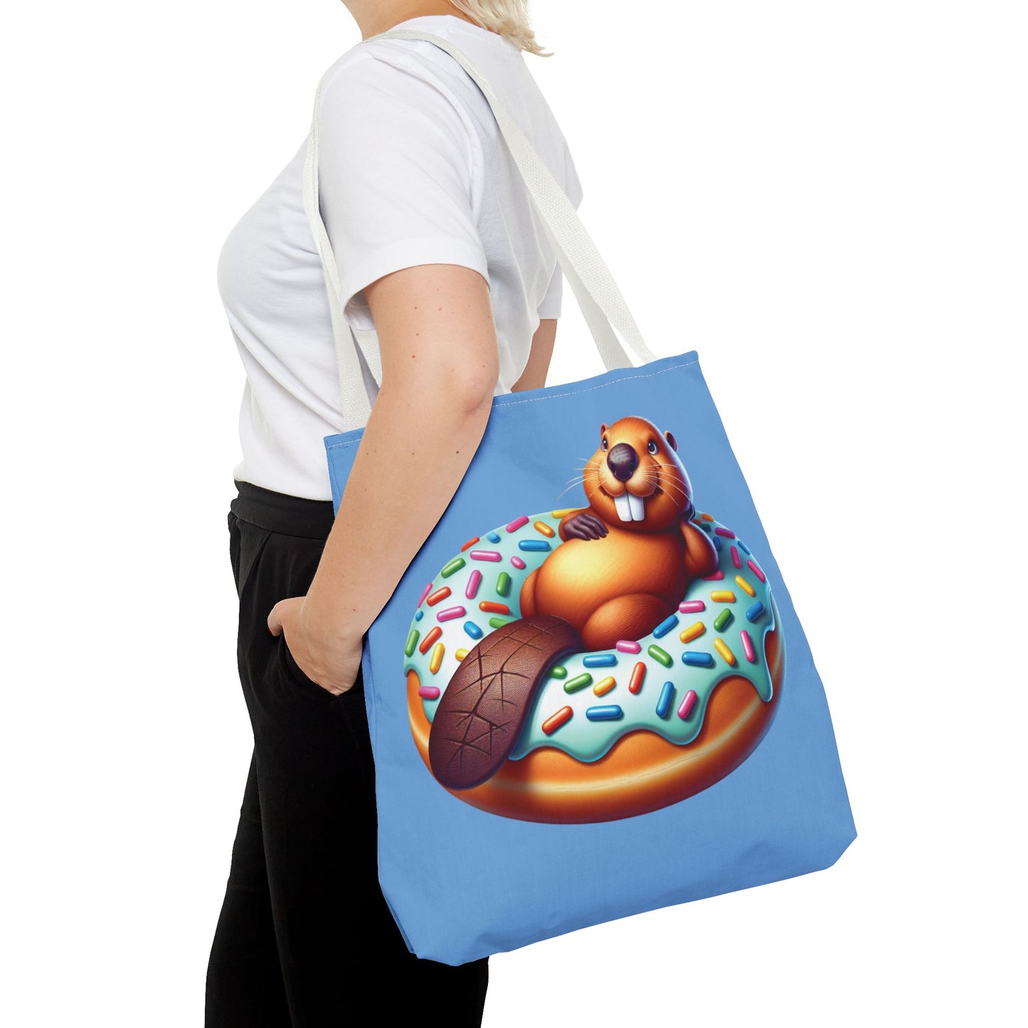 Tote Bag - Beaver Donut Design