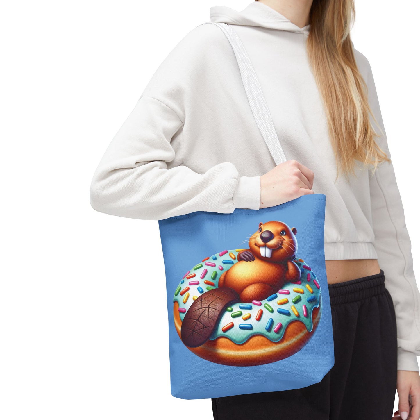 Tote Bag - Beaver Donut Design