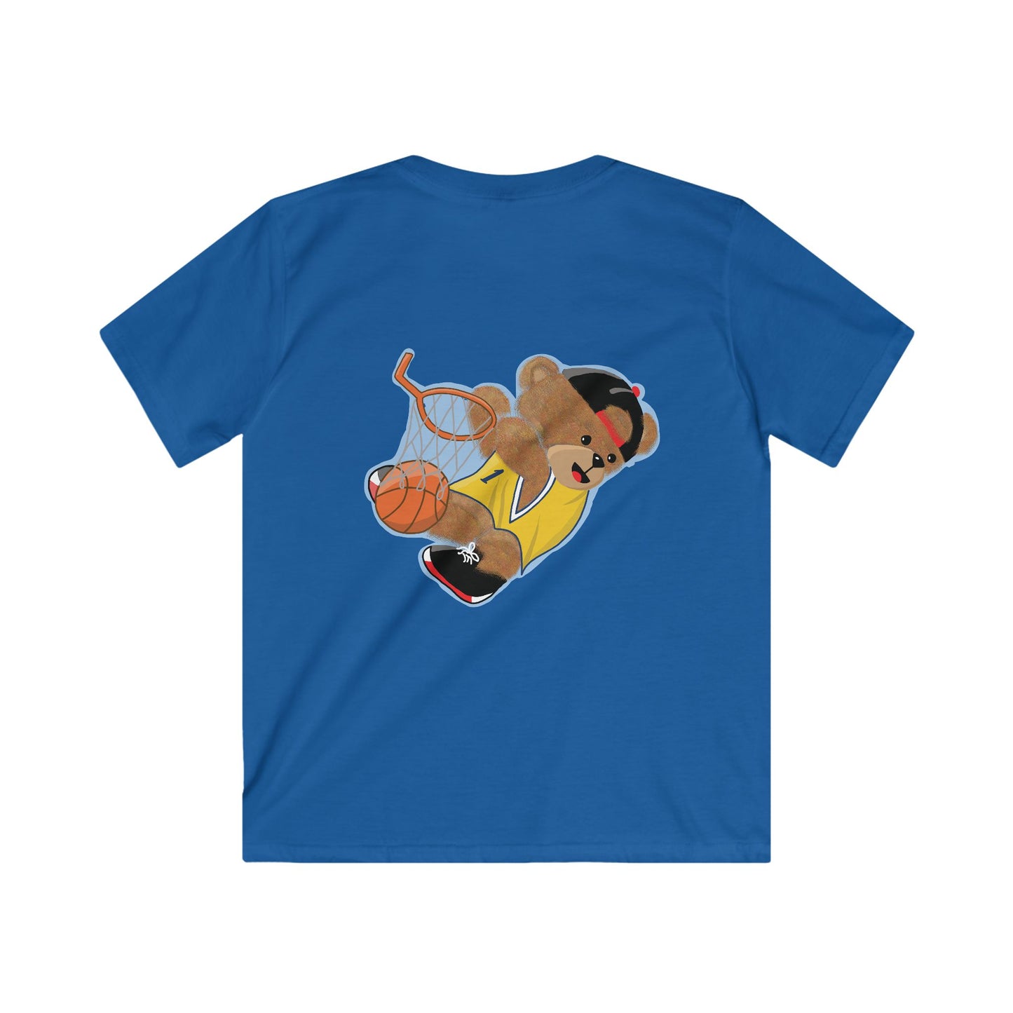 Cute Teddy Bear Basketball Tee for Kids, Fun Graphic Shirts, Summer Wear, Birthday Gift, Sports Apparel