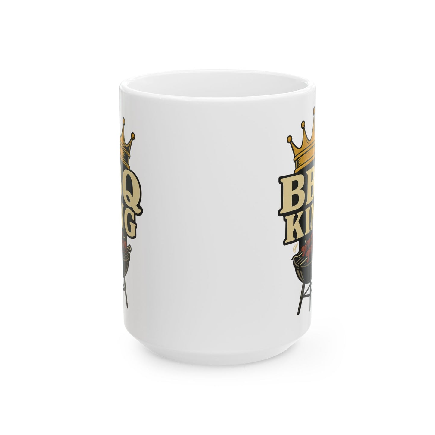 BBQ King Ceramic Mug - Grill Master Gift, BBQ Lover's Cup, Perfect for Father's Day, Birthdays, Cookout Essentials