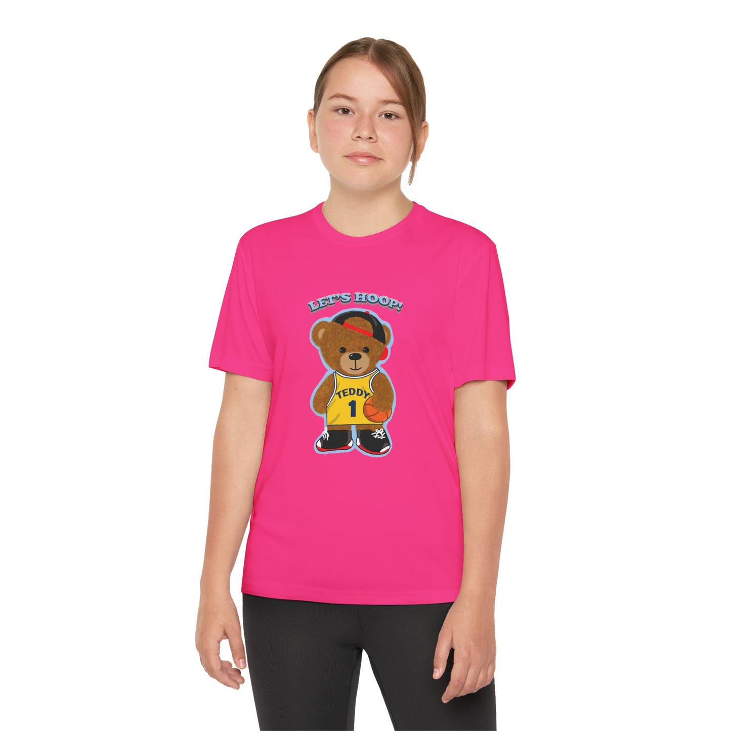 Youth Basketball Bear Tee, Fun Graphic Shirt, Kids Sports Apparel, Birthday Gift, Back to School Outfit, Teddy Bear Design