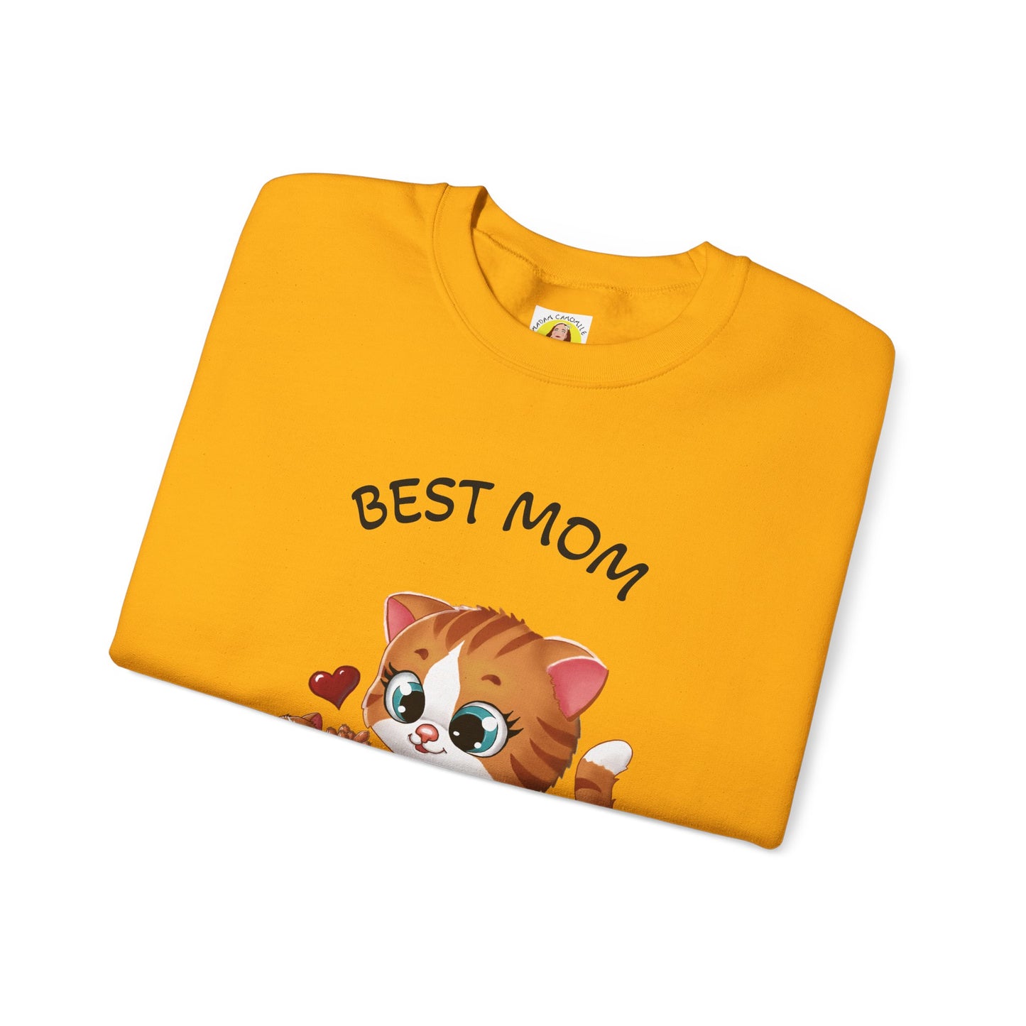 Best Mom Ever Cat Sweatshirt | Cozy Unisex Heavy Blend™ Crewneck