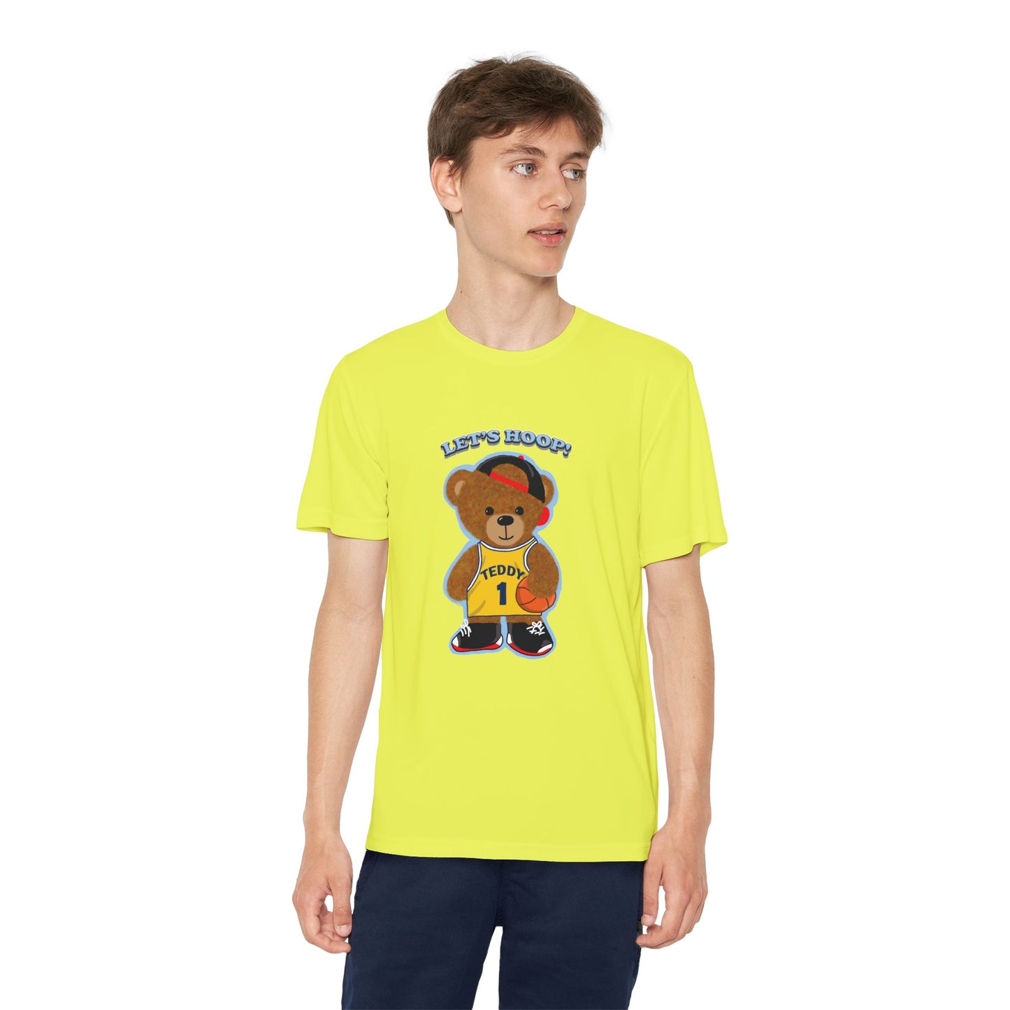 Youth Basketball Bear Tee, Fun Graphic Shirt, Kids Sports Apparel, Birthday Gift, Back to School Outfit, Teddy Bear Design