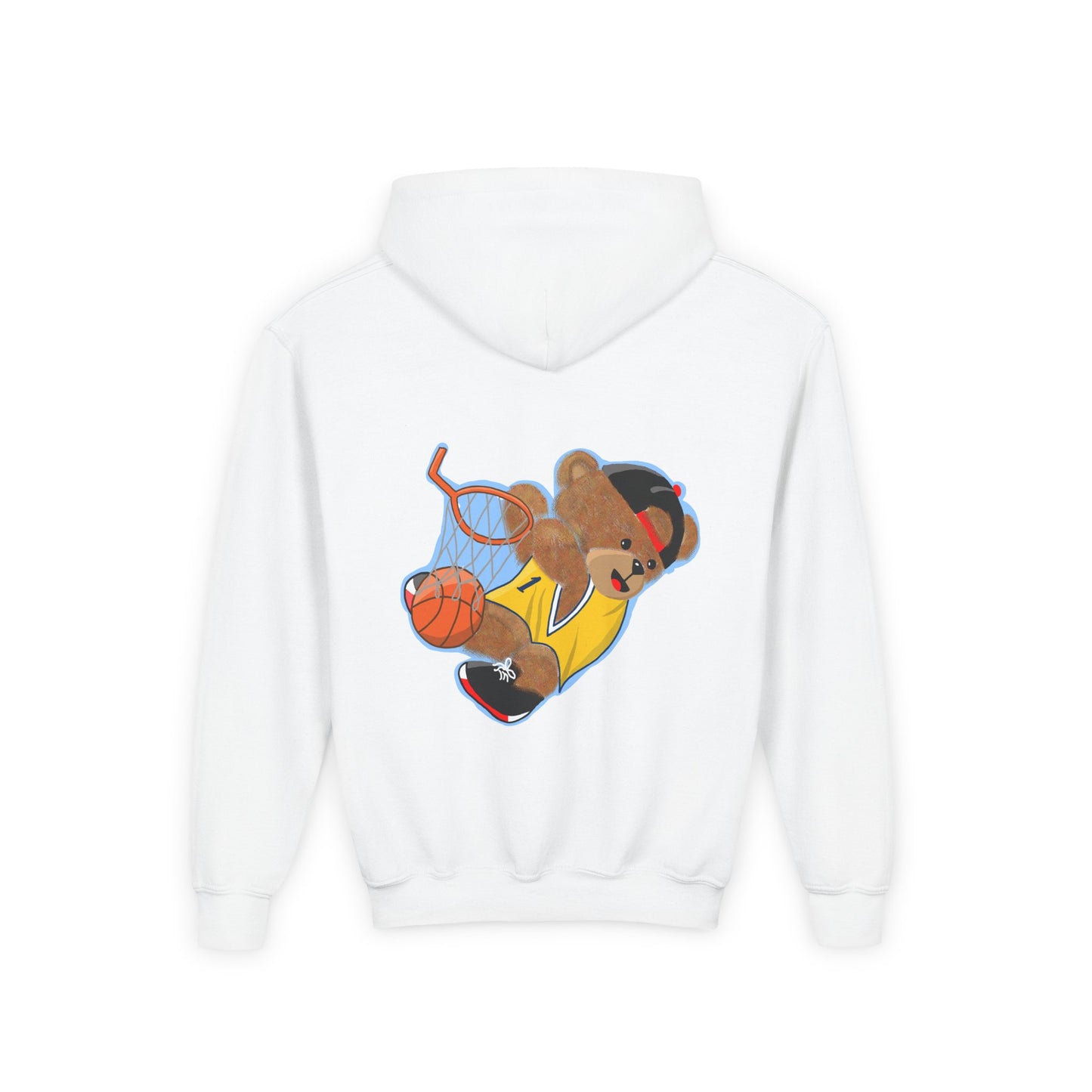 Basketball Bear Hoodie - Fun Youth Sweatshirt, Kids Sports Gift, Perfect for Birthdays, Playtime, and Celebrations