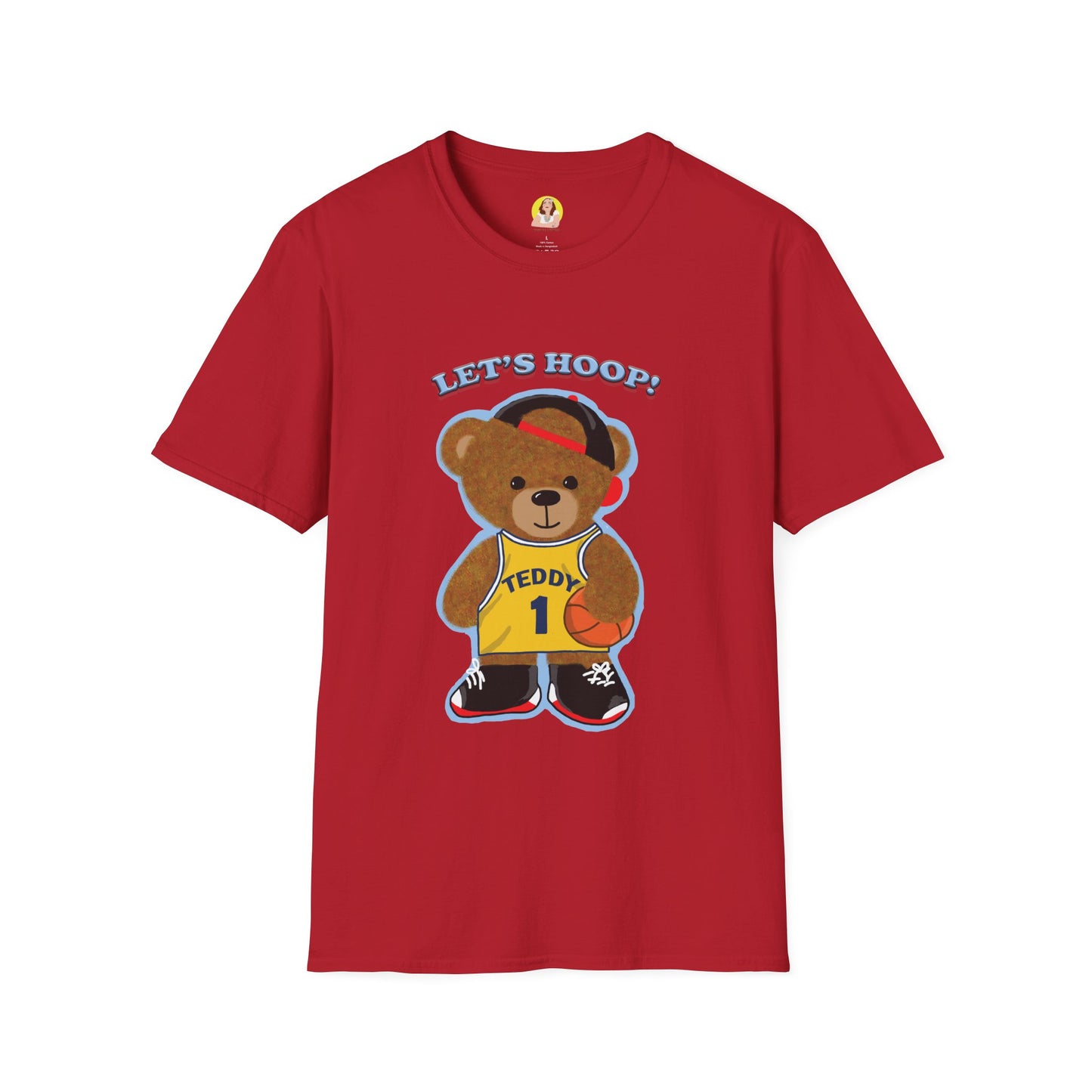 Basketball Teddy Bear T-Shirt, Cute Unisex Tee, Sporty Gift Idea, Fun Playful Apparel, Birthday, Holiday, Casual Wear