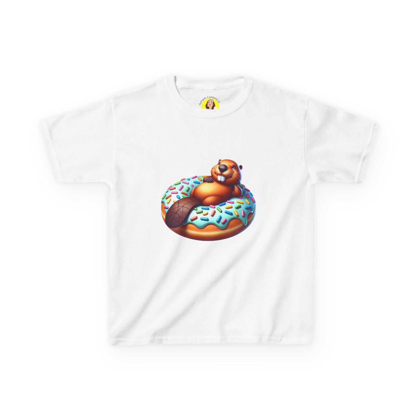 Fun Beaver Donut Kids Heavy Cotton™ Tee - Perfect for Birthdays and Playtime