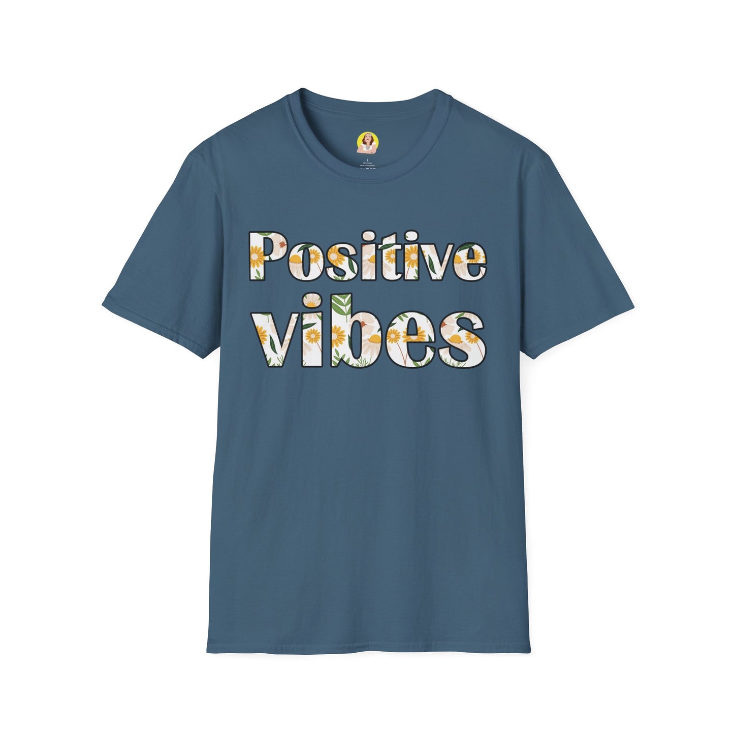 Positive Vibes Unisex T-Shirt, Floral Graphic Tee, Gift for Friends, Summer Outfit, Positive Affirmation Wear