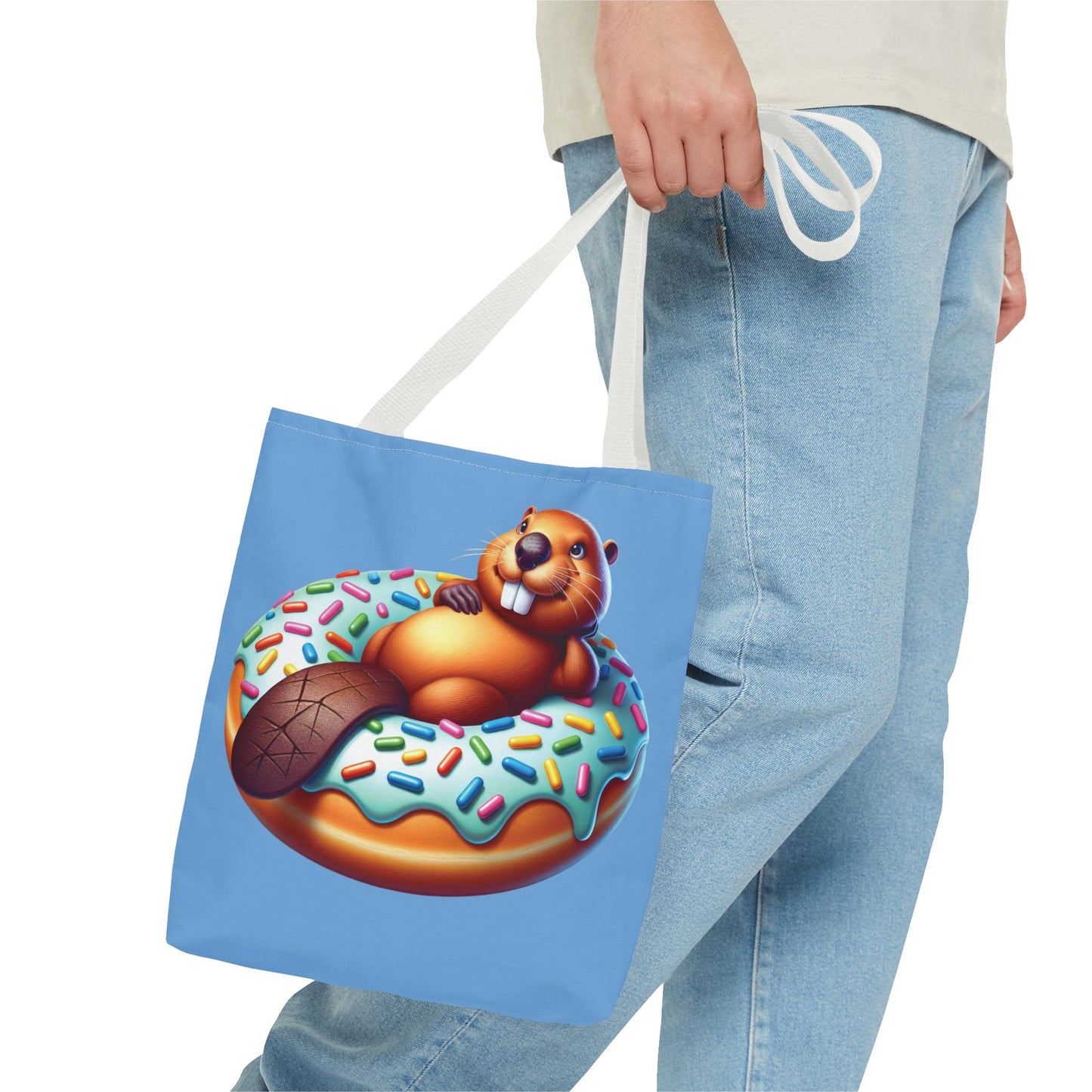 Tote Bag - Beaver Donut Design