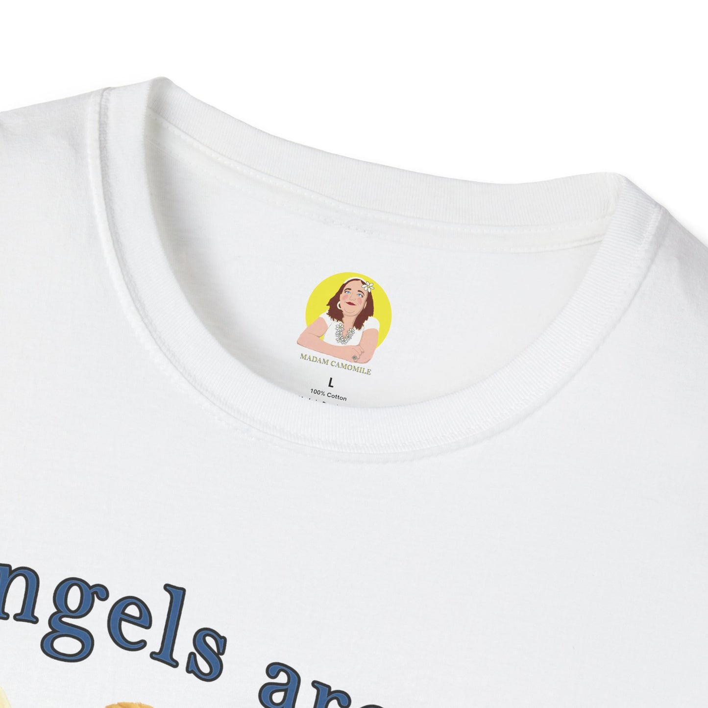 Angel Themed Unisex Softstyle T-Shirt, Cute Gift for Friends, Inspirational Tee, Birthday Gift, Comfort Wear