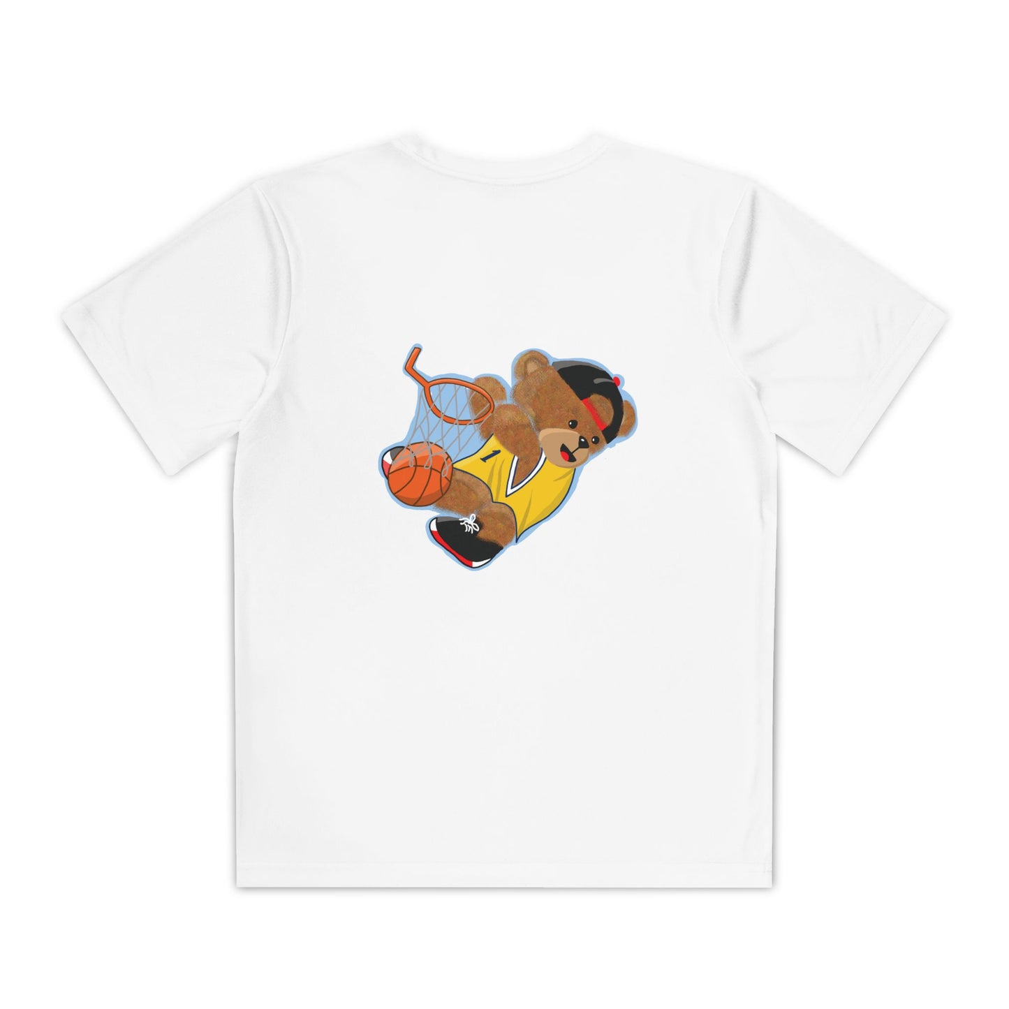 Youth Basketball Bear Tee, Fun Graphic Shirt, Kids Sports Apparel, Birthday Gift, Back to School Outfit, Teddy Bear Design