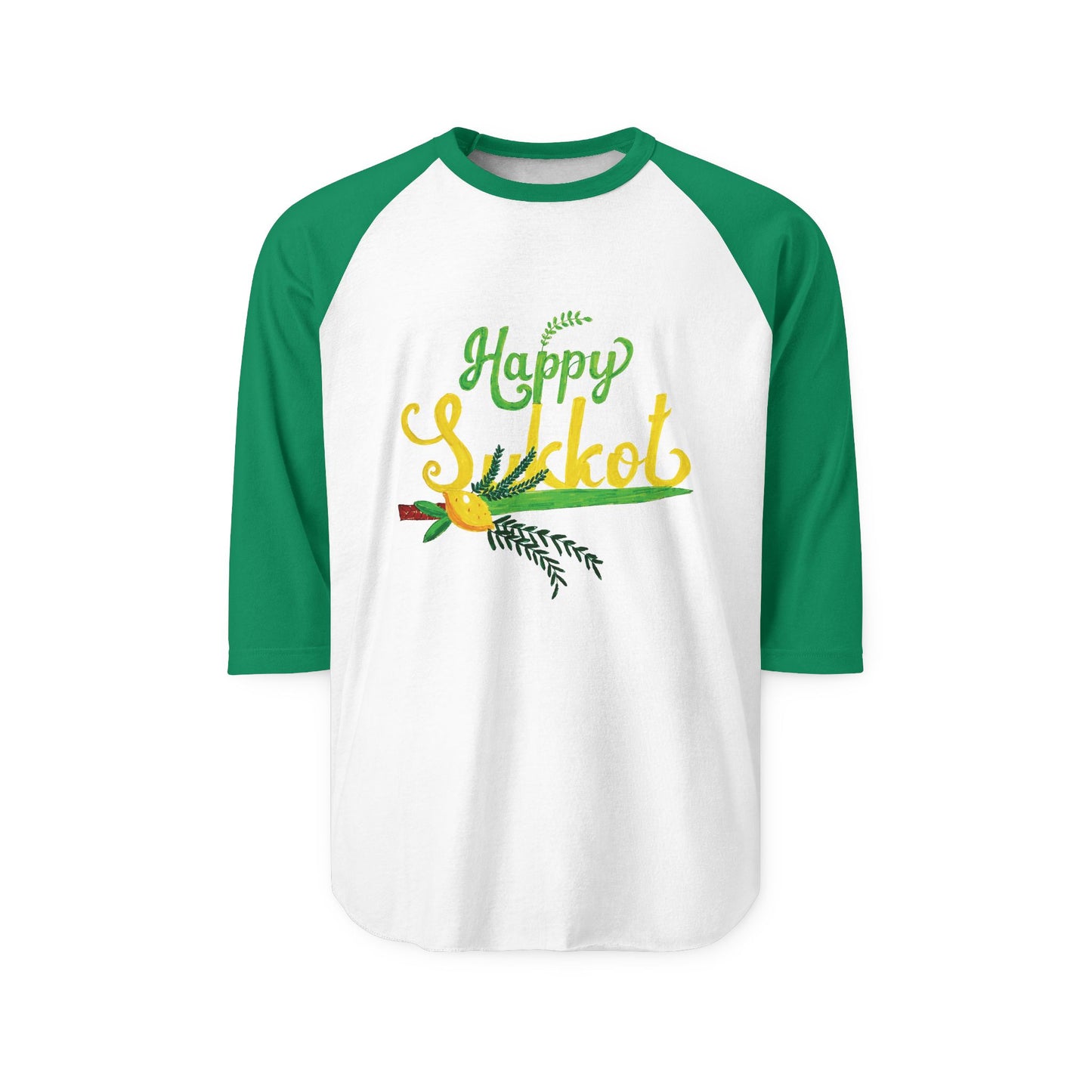 Happy Sukkot Raglan Shirt, Unisex Festive Tee, Fall Celebration Shirt, Jewish Holiday Apparel, Unique Gift for Sukkot
