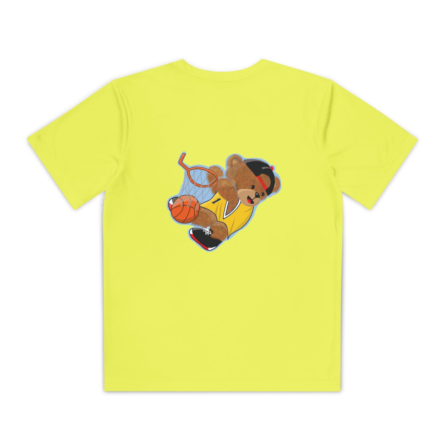 Youth Basketball Bear Tee, Fun Graphic Shirt, Kids Sports Apparel, Birthday Gift, Back to School Outfit, Teddy Bear Design