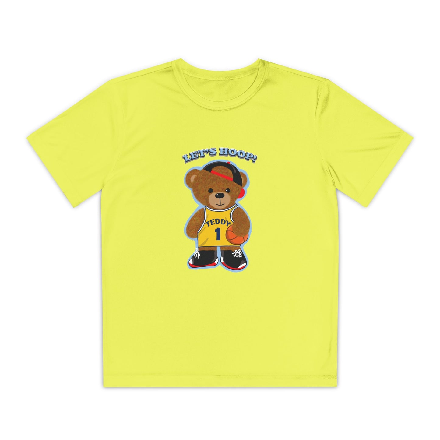 Youth Basketball Bear Tee, Fun Graphic Shirt, Kids Sports Apparel, Birthday Gift, Back to School Outfit, Teddy Bear Design