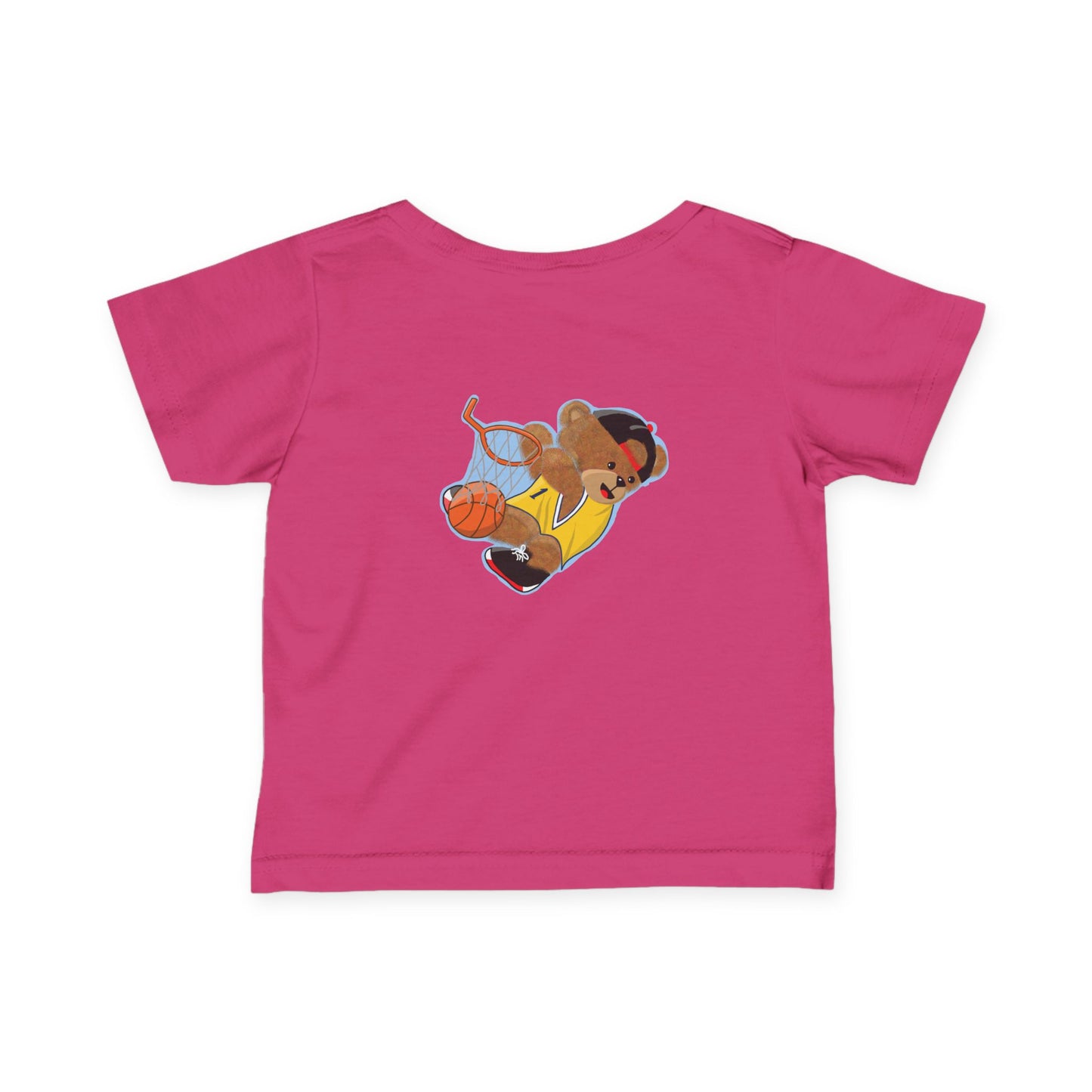 Basketball Bear Infant Tee, Cute Baby Shirt, Toddler Sports T-Shirt, Baby Shower Gift, Playful Kids Apparel