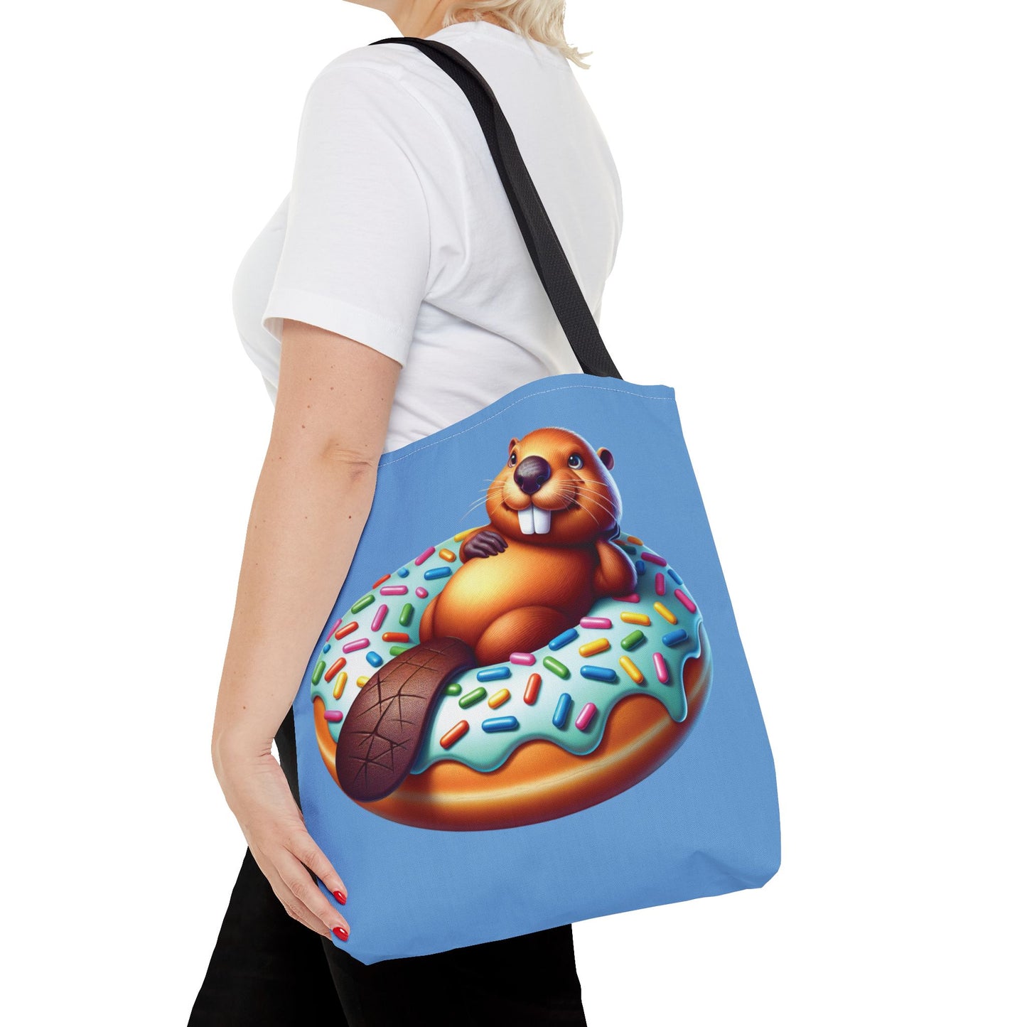 Tote Bag - Beaver Donut Design