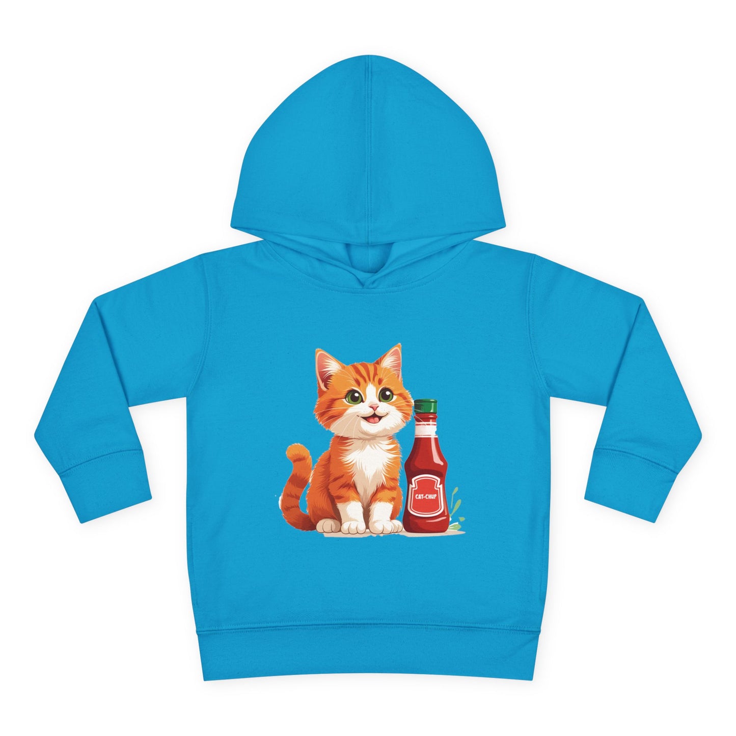 Cute Cat Fleece Toddler Hoodie, Cozy Kid's Apparel, Perfect for Gift, Winter Wear, Cat Lover's Sweatshirt