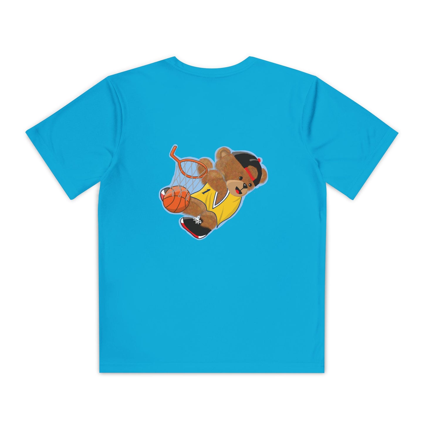 Youth Basketball Bear Tee, Fun Graphic Shirt, Kids Sports Apparel, Birthday Gift, Back to School Outfit, Teddy Bear Design