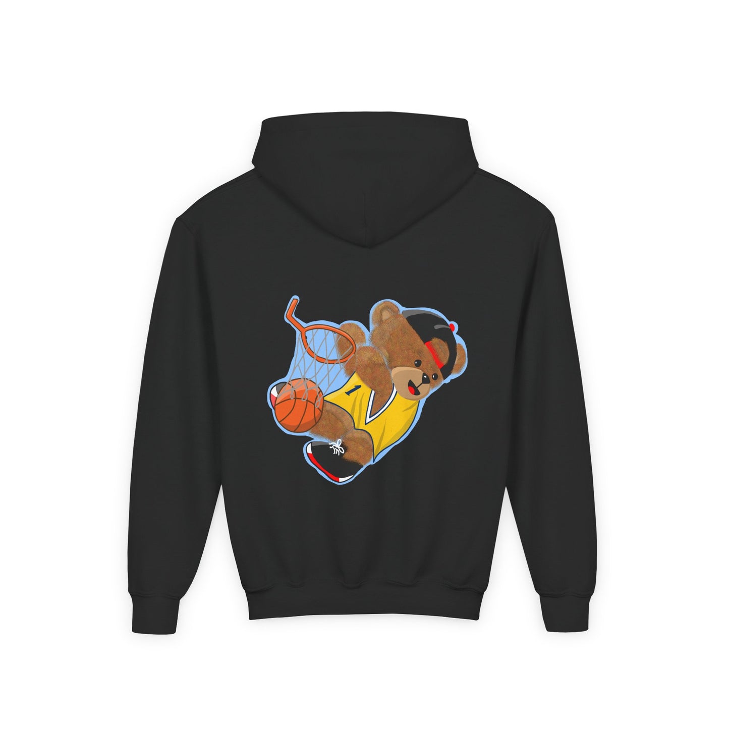 Basketball Bear Hoodie - Fun Youth Sweatshirt, Kids Sports Gift, Perfect for Birthdays, Playtime, and Celebrations