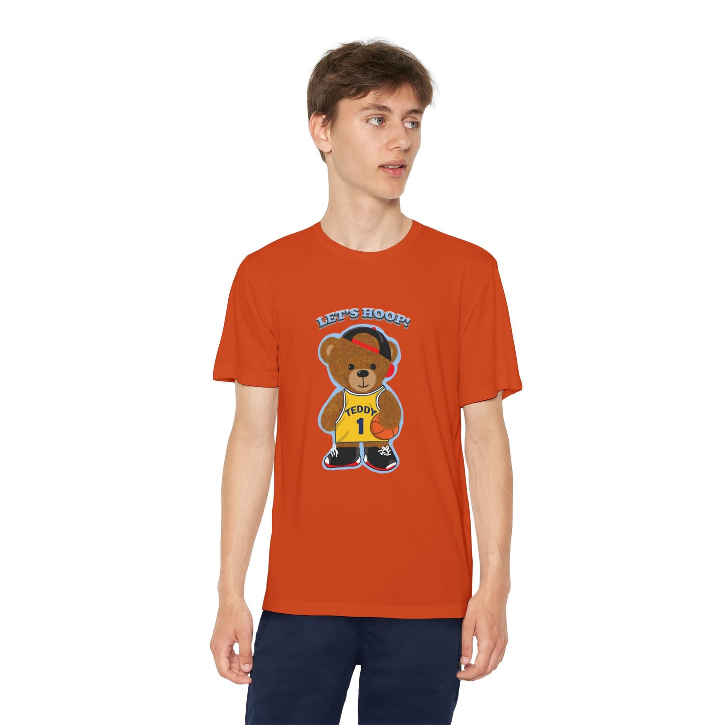 Youth Basketball Bear Tee, Fun Graphic Shirt, Kids Sports Apparel, Birthday Gift, Back to School Outfit, Teddy Bear Design