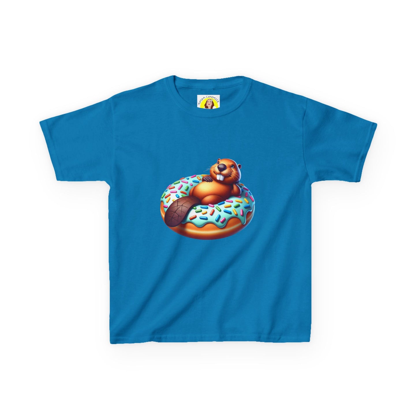 Fun Beaver Donut Kids Heavy Cotton™ Tee - Perfect for Birthdays and Playtime