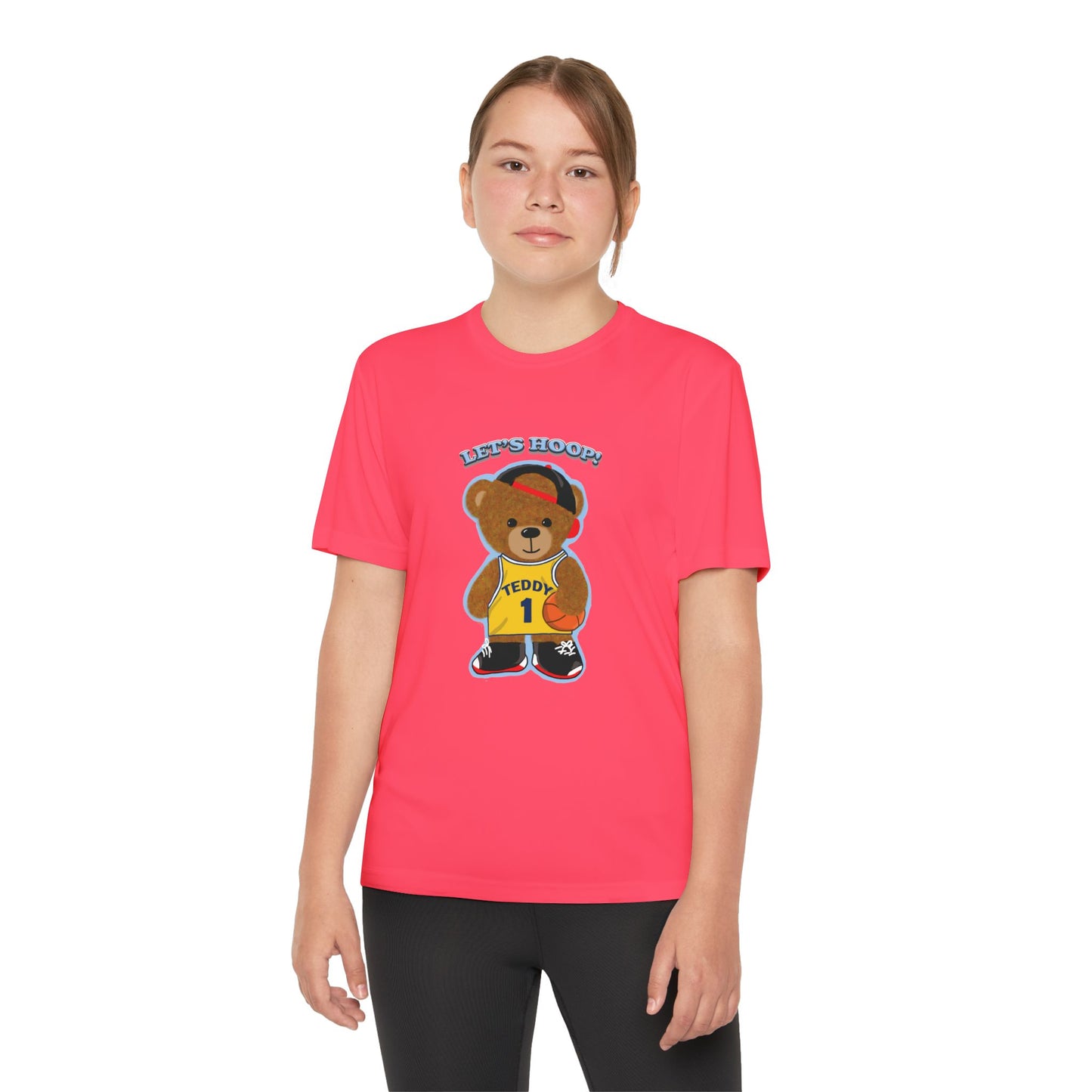 Youth Basketball Bear Tee, Fun Graphic Shirt, Kids Sports Apparel, Birthday Gift, Back to School Outfit, Teddy Bear Design