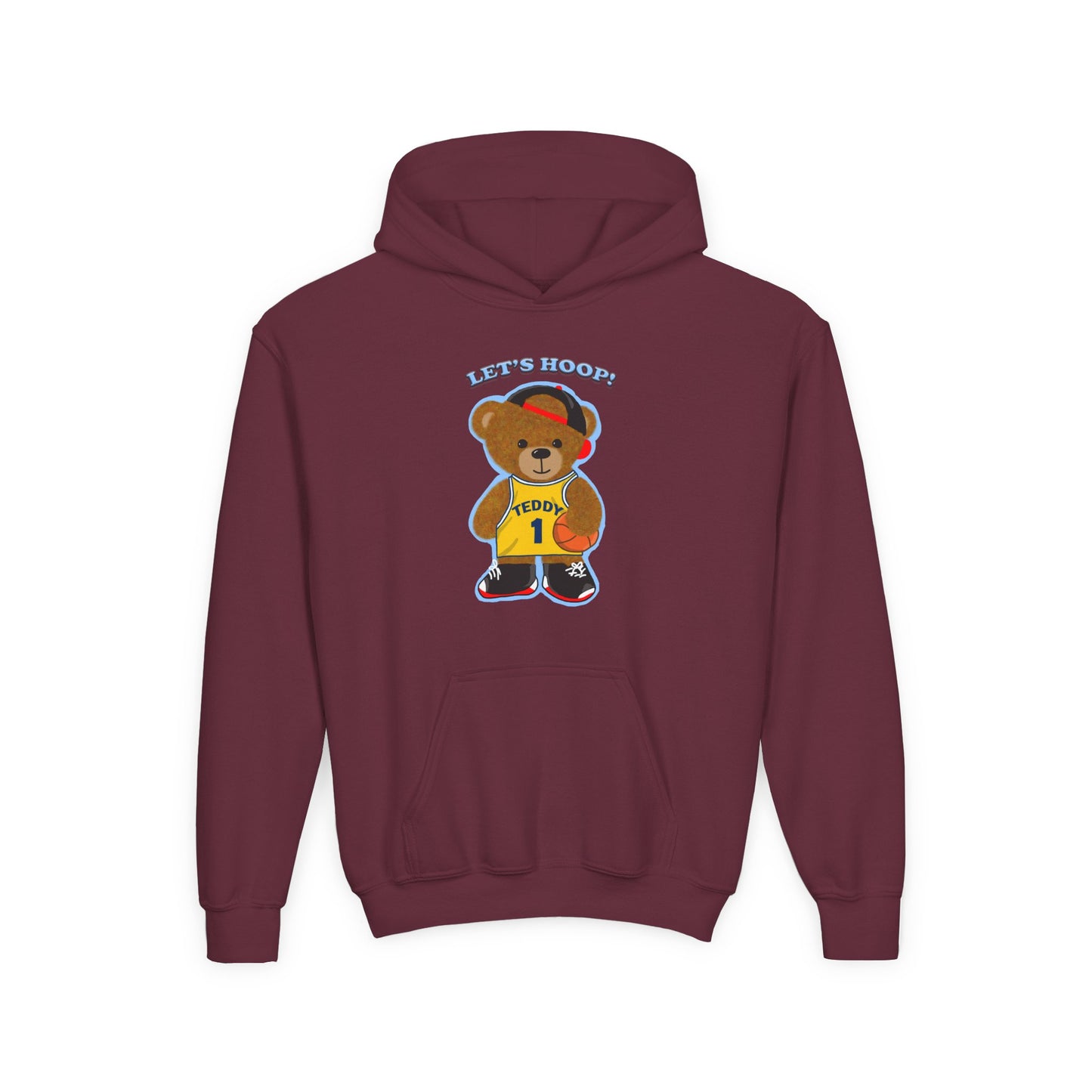 Basketball Bear Hoodie - Fun Youth Sweatshirt, Kids Sports Gift, Perfect for Birthdays, Playtime, and Celebrations