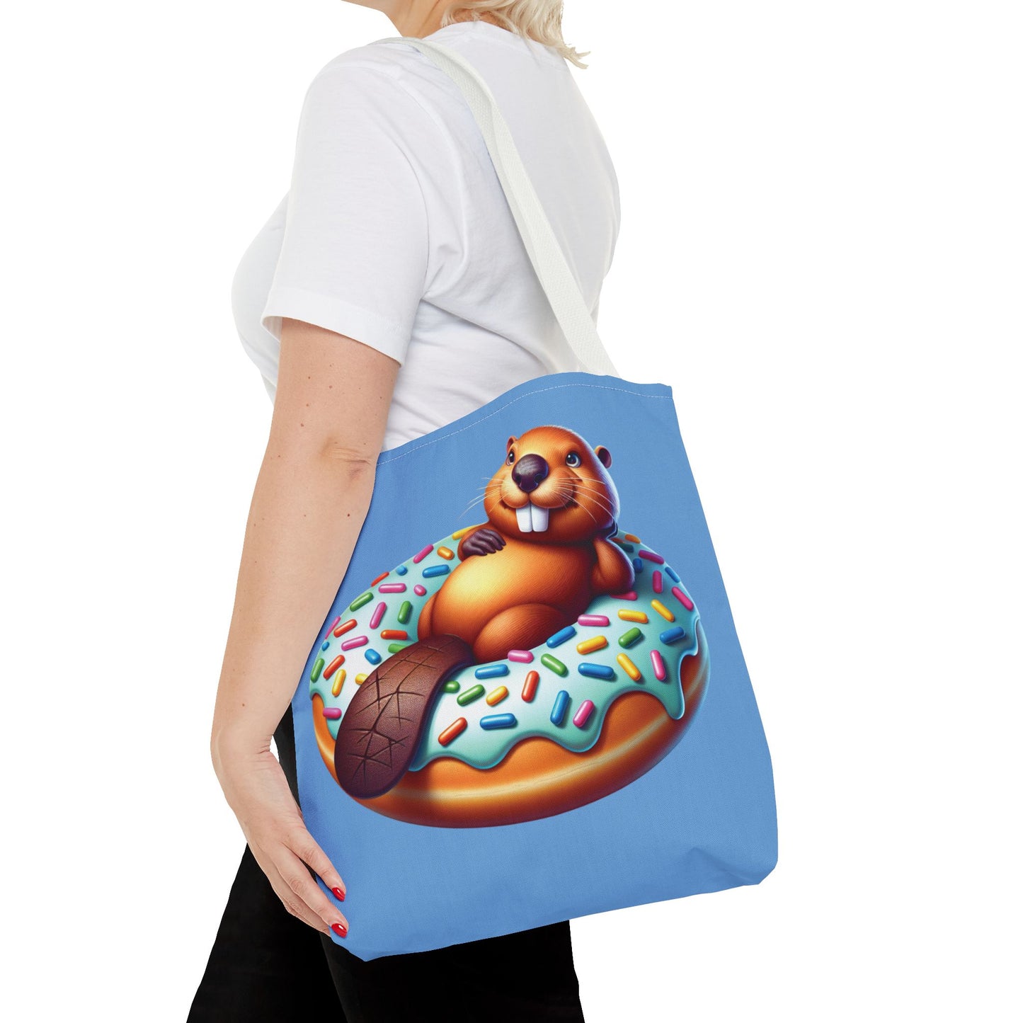 Tote Bag - Beaver Donut Design