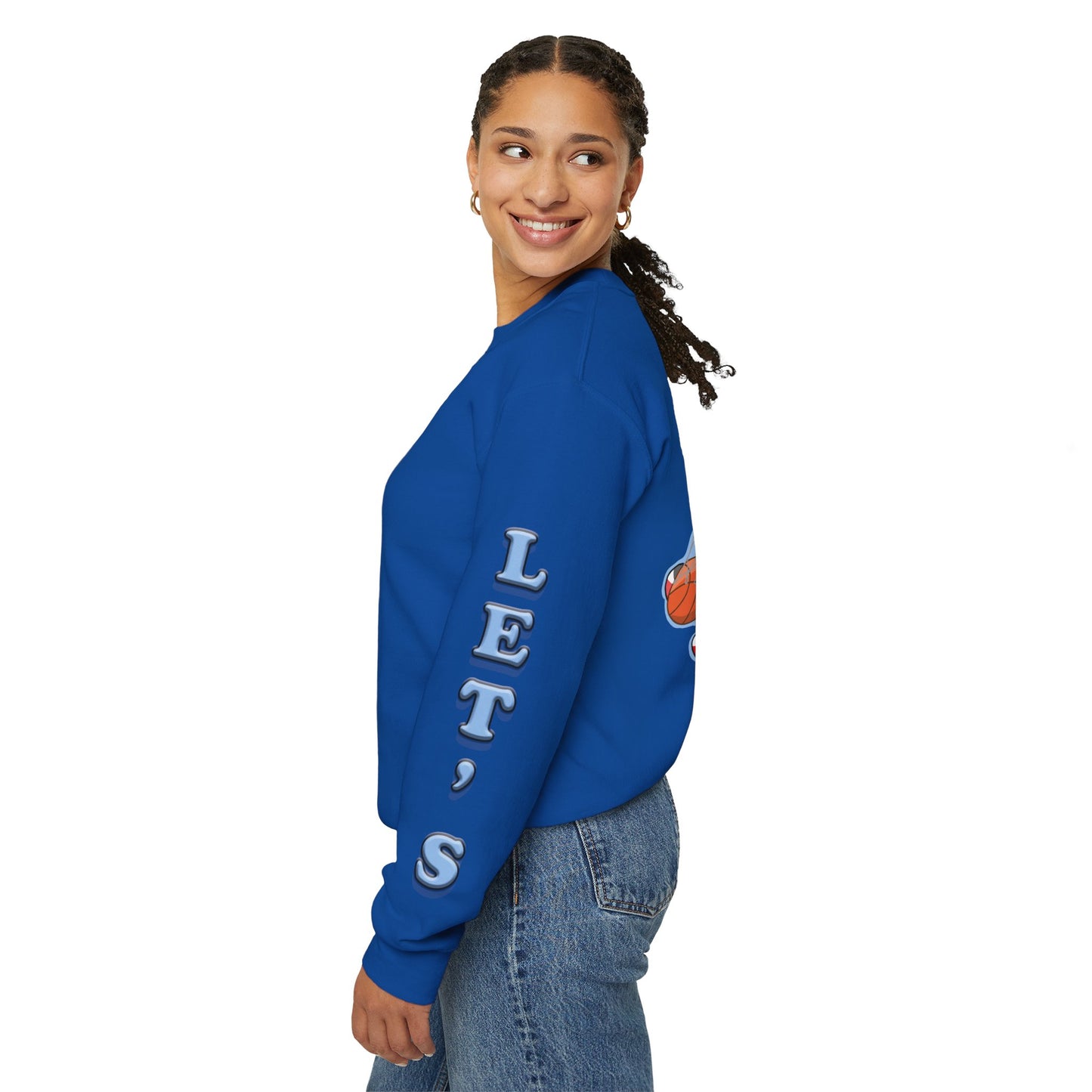 Basketball Teddy Bear Sweatshirt, Cute Athleisure, Kid's Fashion, Sports Gift, Cozy Unisex Crewneck