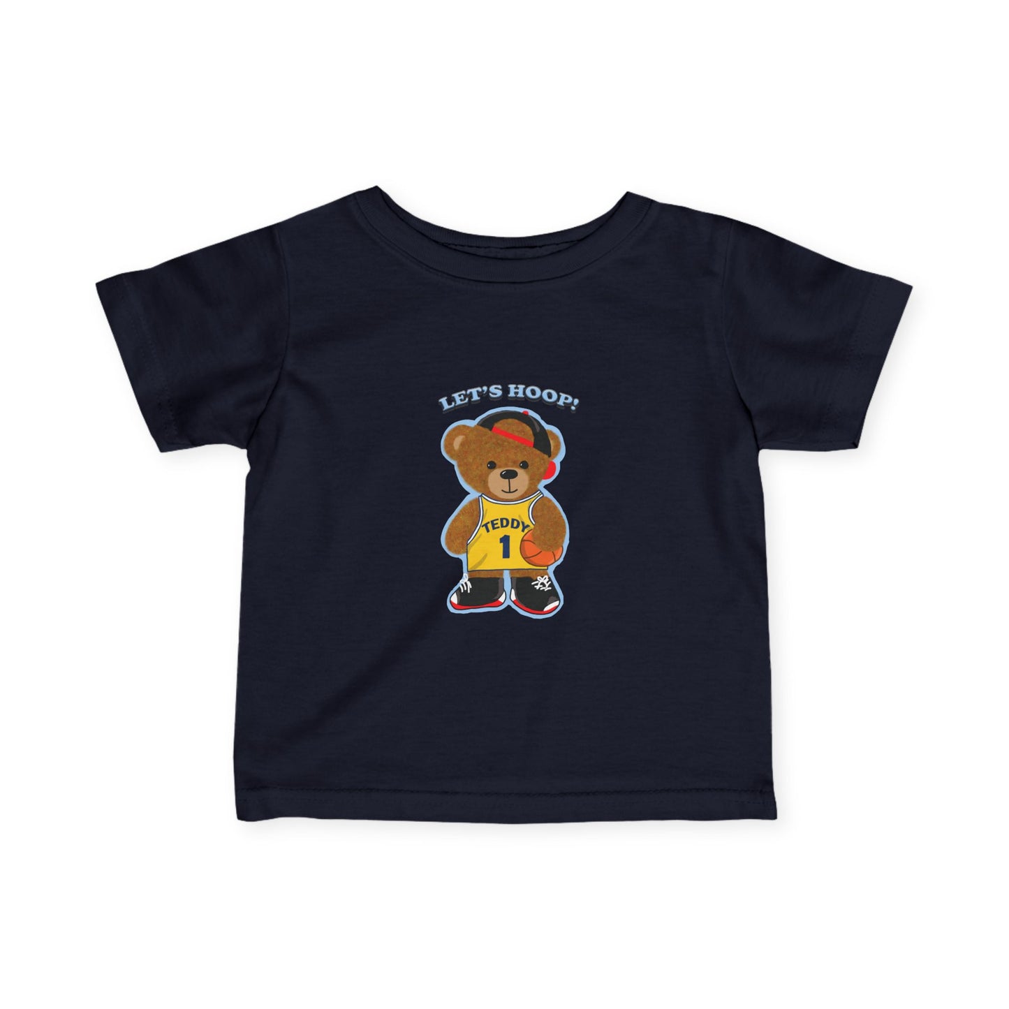 Basketball Bear Infant Tee, Cute Baby Shirt, Toddler Sports T-Shirt, Baby Shower Gift, Playful Kids Apparel