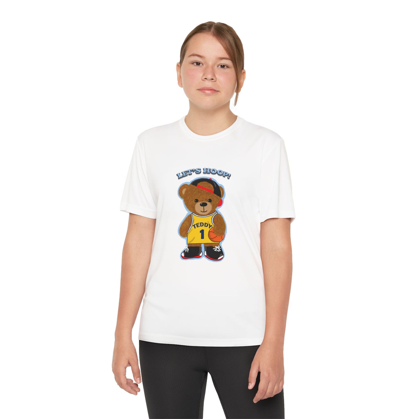 Youth Basketball Bear Tee, Fun Graphic Shirt, Kids Sports Apparel, Birthday Gift, Back to School Outfit, Teddy Bear Design