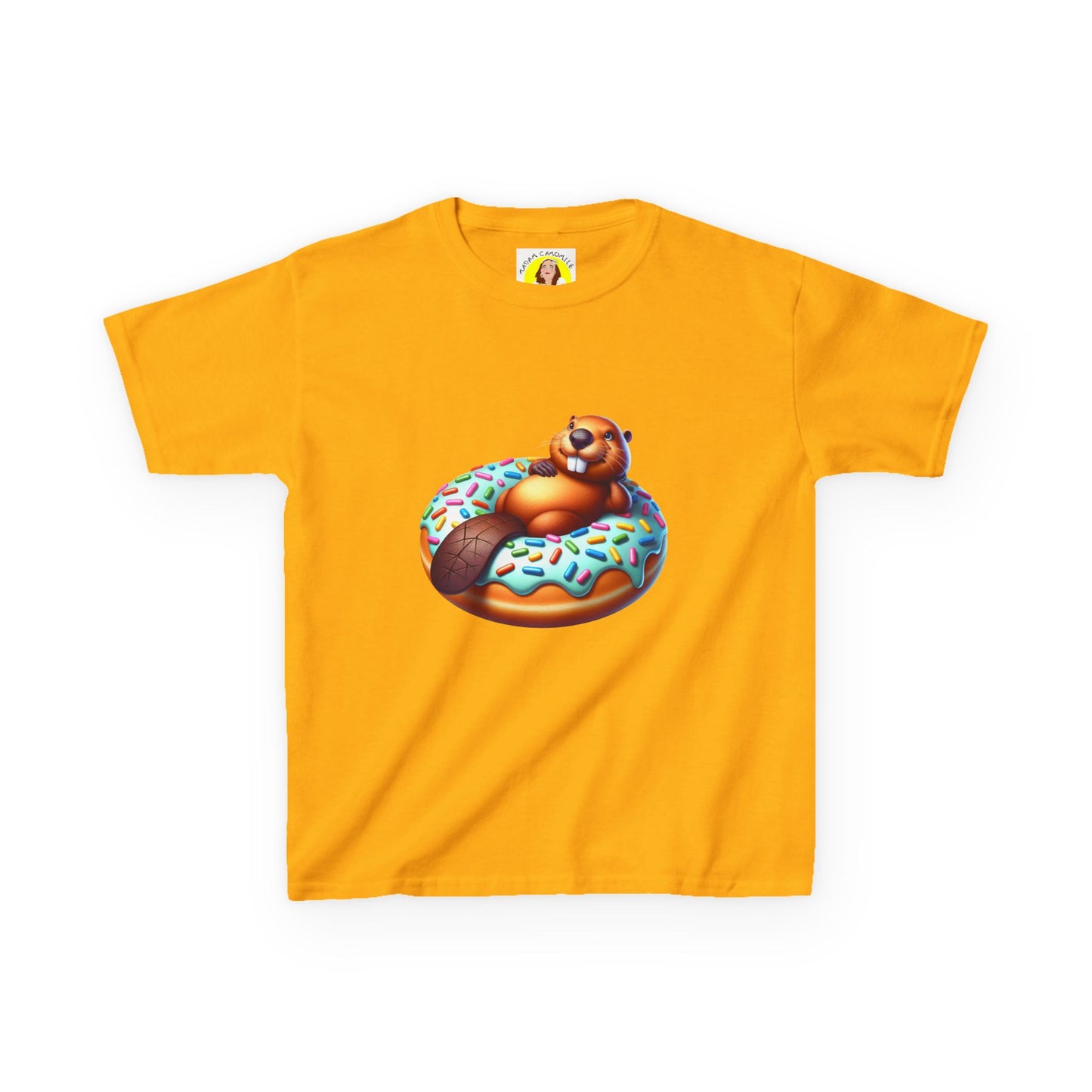 Fun Beaver Donut Kids Heavy Cotton™ Tee - Perfect for Birthdays and Playtime