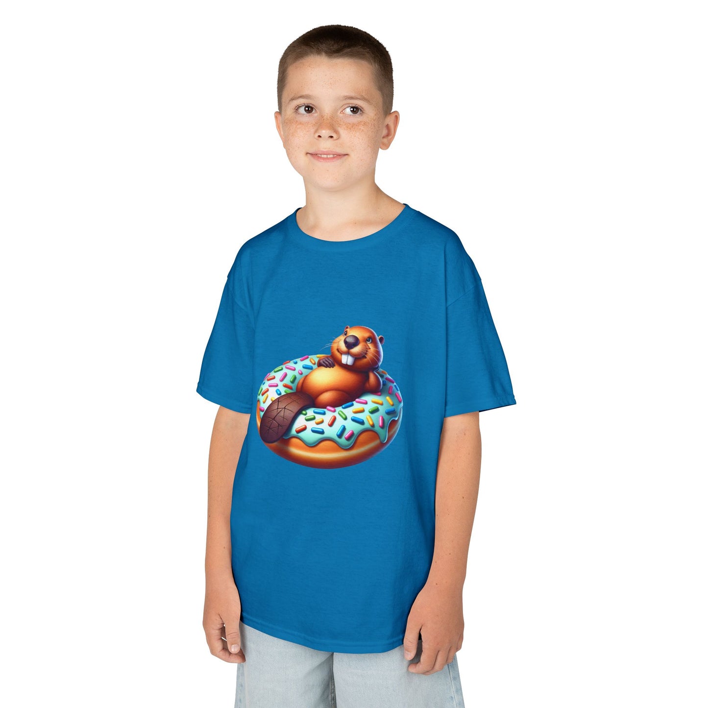 Fun Beaver Donut Kids Heavy Cotton™ Tee - Perfect for Birthdays and Playtime
