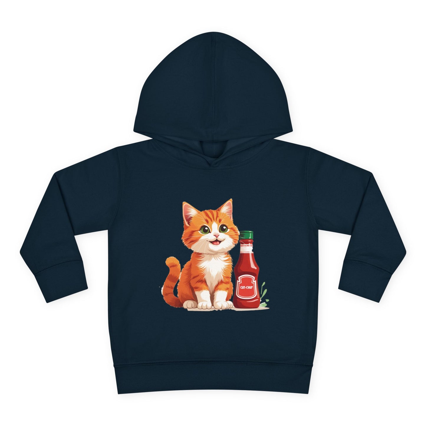 Cute Cat Fleece Toddler Hoodie, Cozy Kid's Apparel, Perfect for Gift, Winter Wear, Cat Lover's Sweatshirt