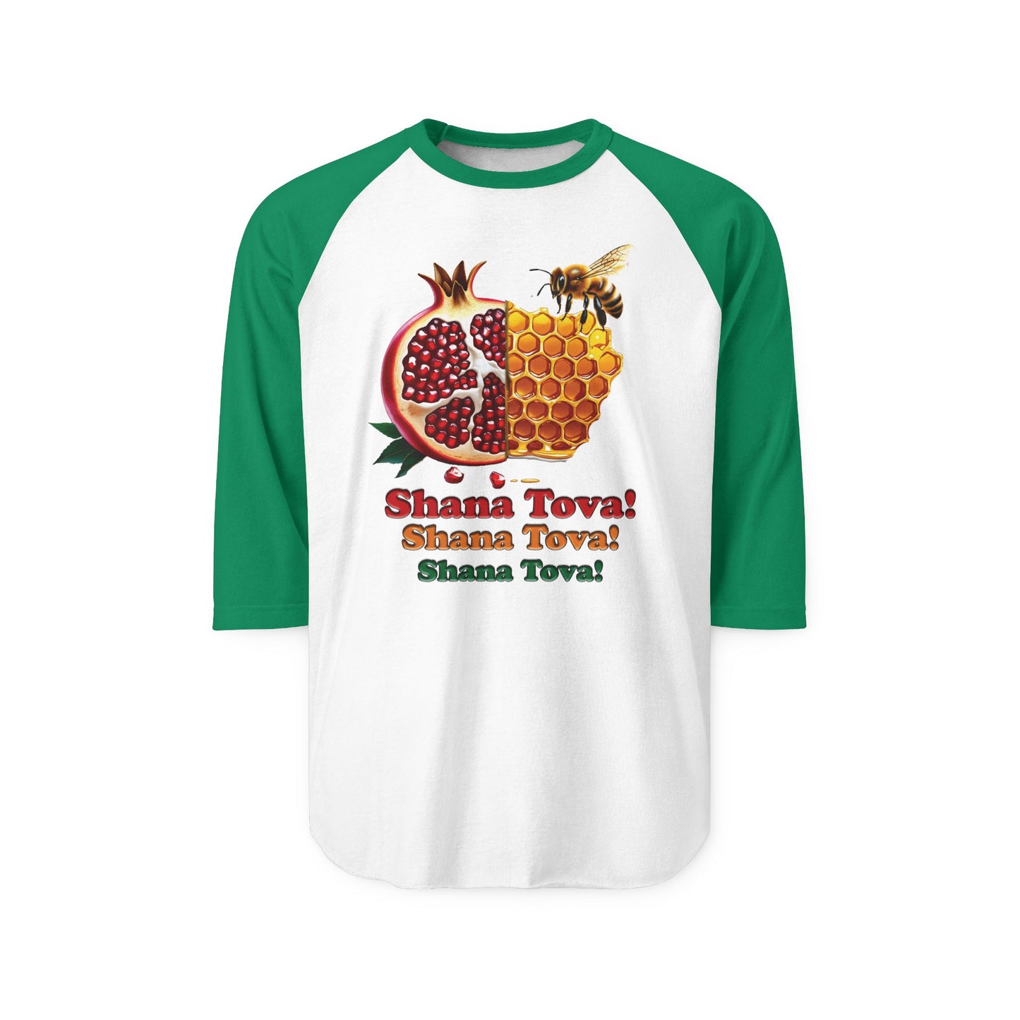 Raglan Shirt with Shana Tova Design, Unisex Holiday Tee, Rosh Hashanah Shirt, Casual Fall Fashion, Sweet New Year Gift