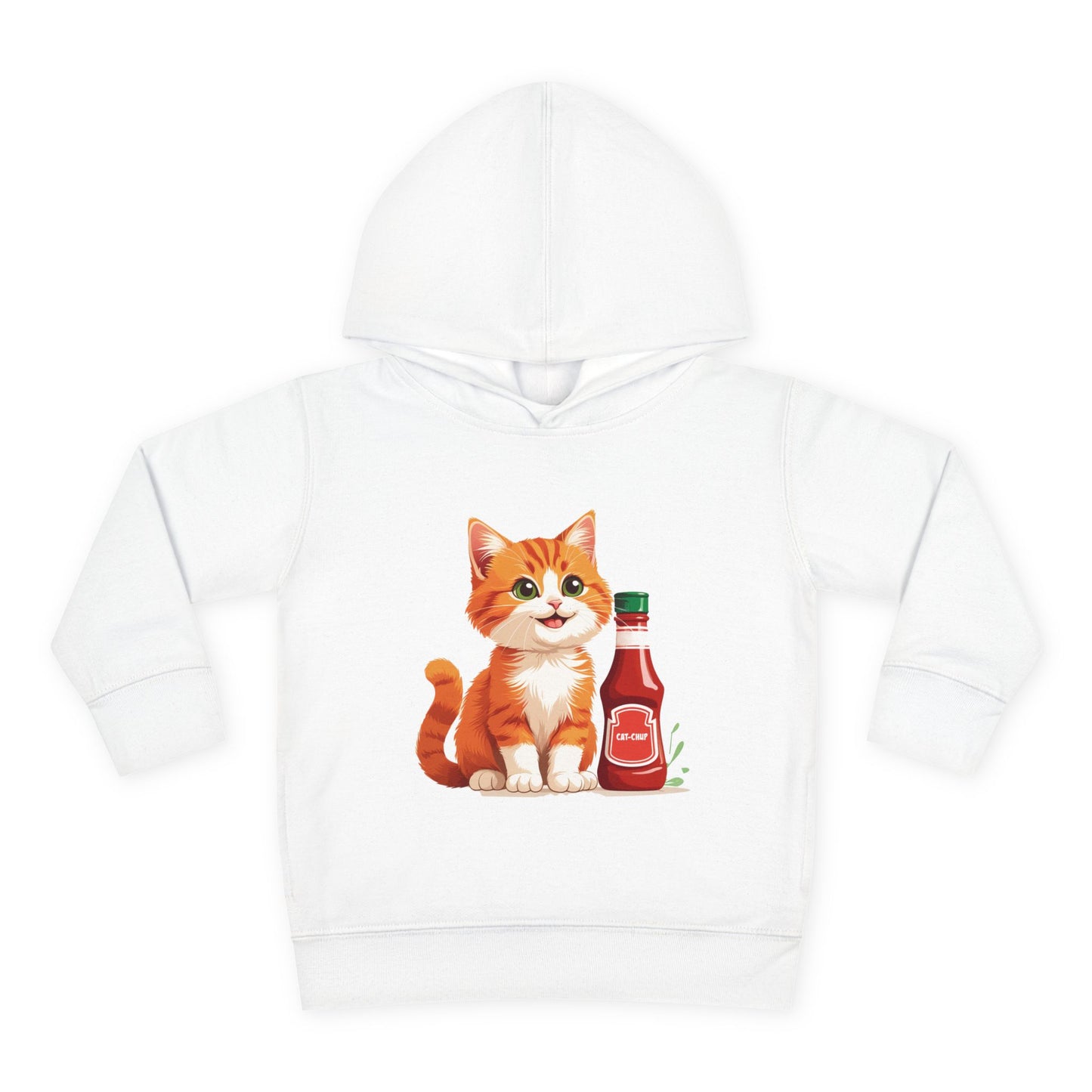 Cute Cat Fleece Toddler Hoodie, Cozy Kid's Apparel, Perfect for Gift, Winter Wear, Cat Lover's Sweatshirt