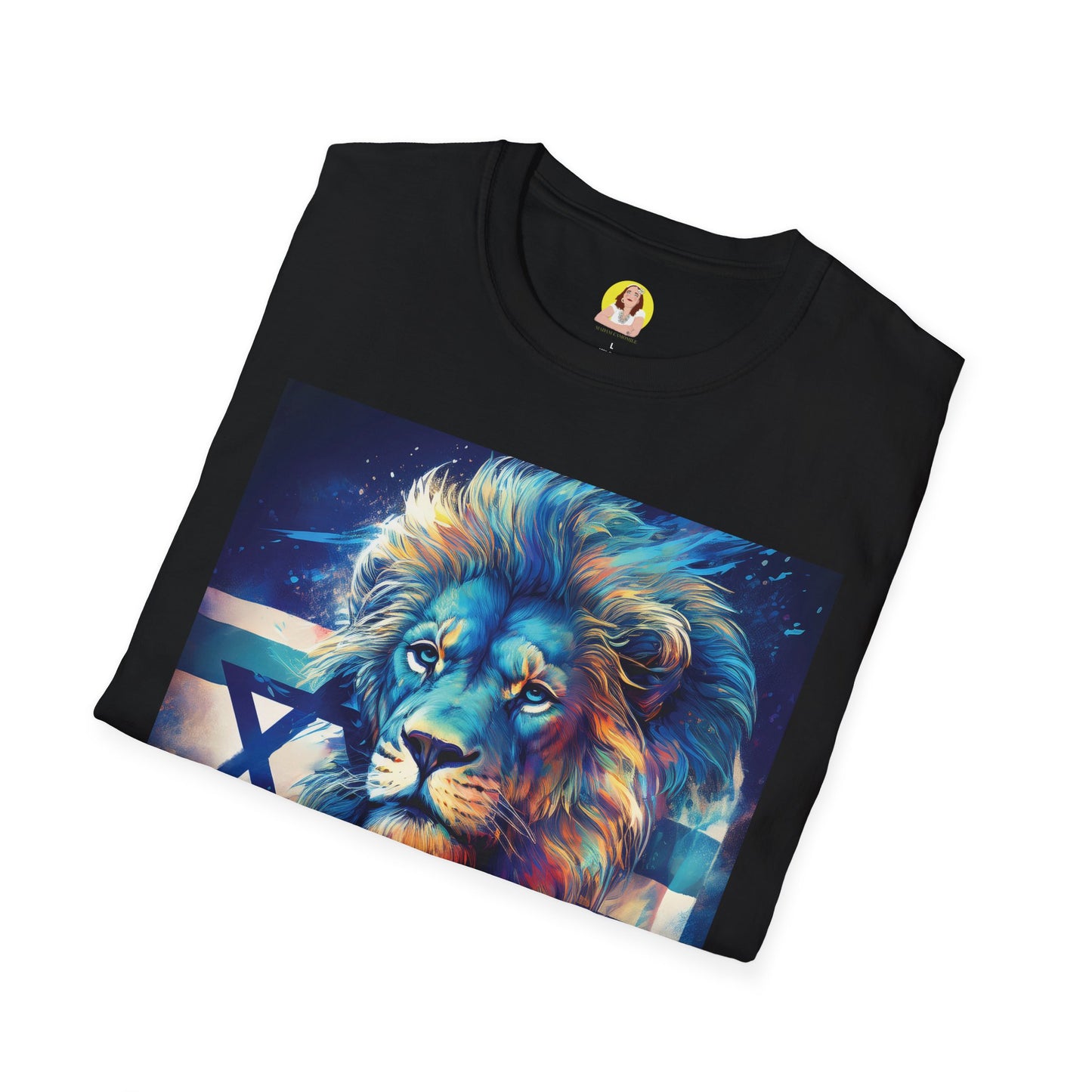 Majestic Lion Graphic T-Shirt, Lion Lover Gift, Israel Pride Tee, Casual Stylish Shirt, Unisex Art Tee, Unique Gift Idea