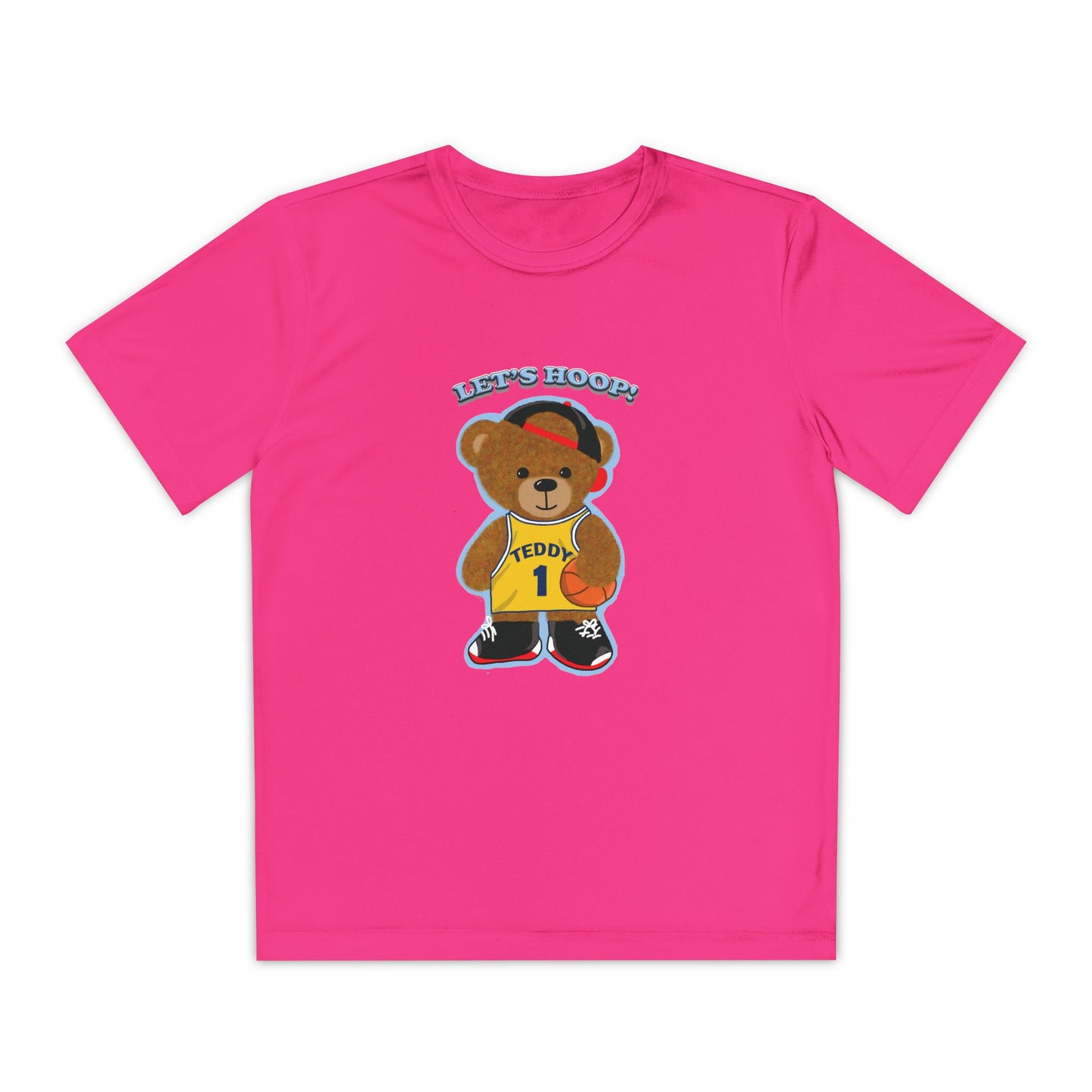 Youth Basketball Bear Tee, Fun Graphic Shirt, Kids Sports Apparel, Birthday Gift, Back to School Outfit, Teddy Bear Design