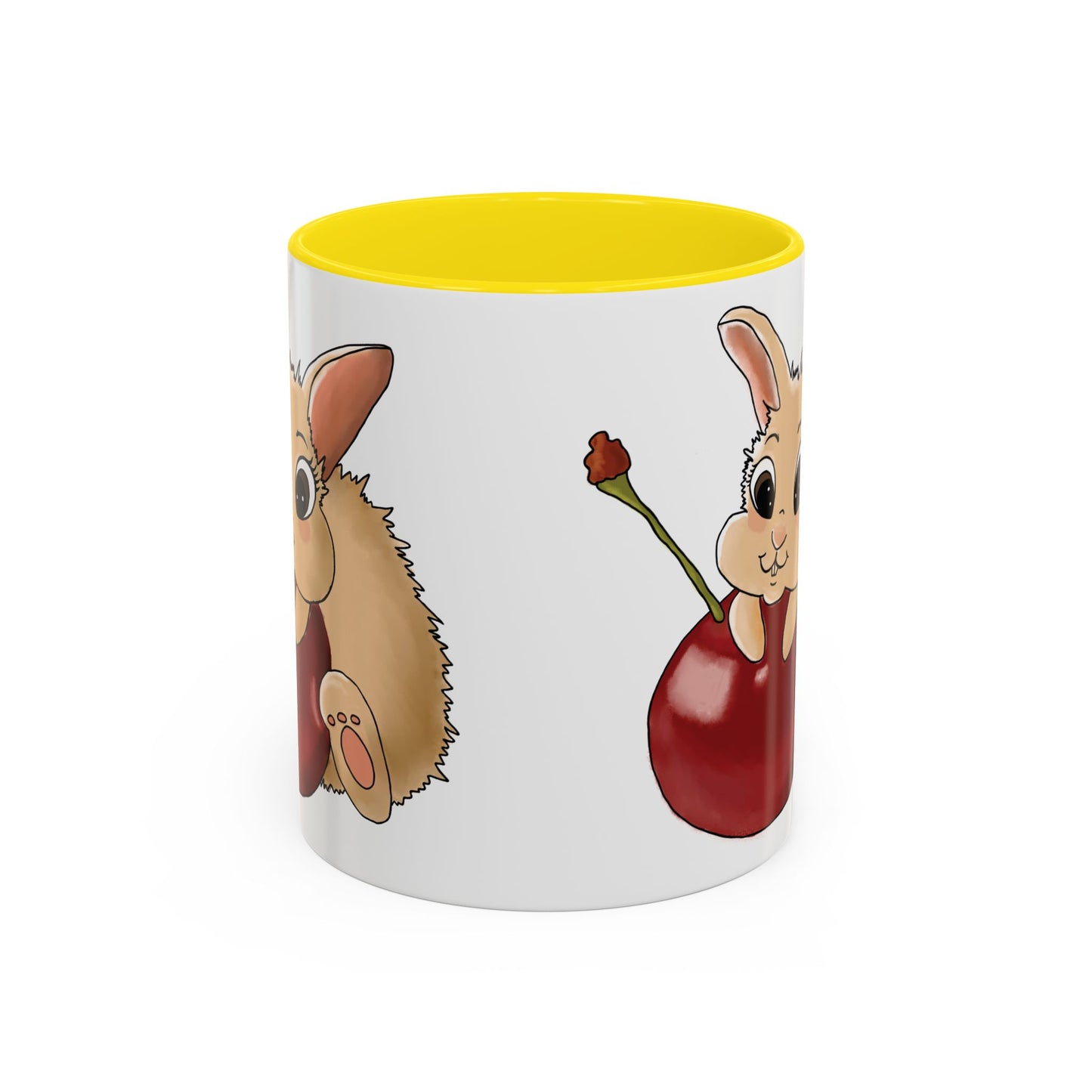 Adorable Bunny Accent Coffee Mug - Cute Animal Design for Kids and Adults