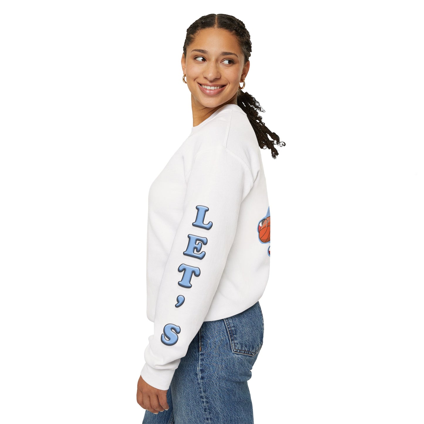Basketball Teddy Bear Sweatshirt, Cute Athleisure, Kid's Fashion, Sports Gift, Cozy Unisex Crewneck
