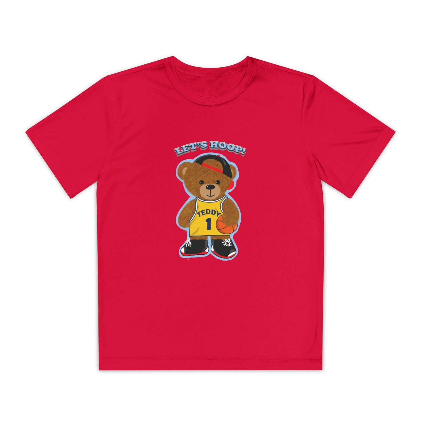 Youth Basketball Bear Tee, Fun Graphic Shirt, Kids Sports Apparel, Birthday Gift, Back to School Outfit, Teddy Bear Design